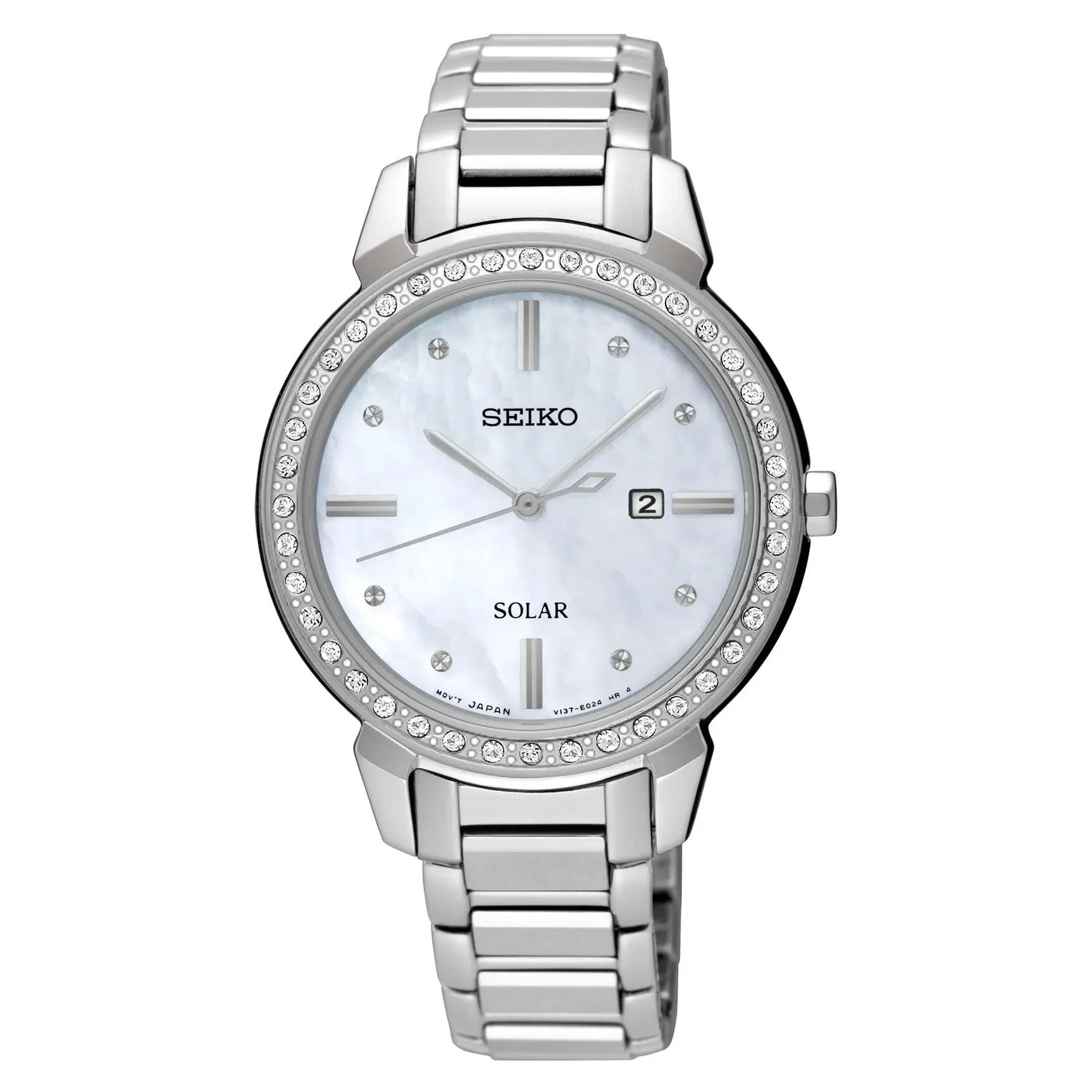 Seiko Solar Diamond Accent Ladies Watch