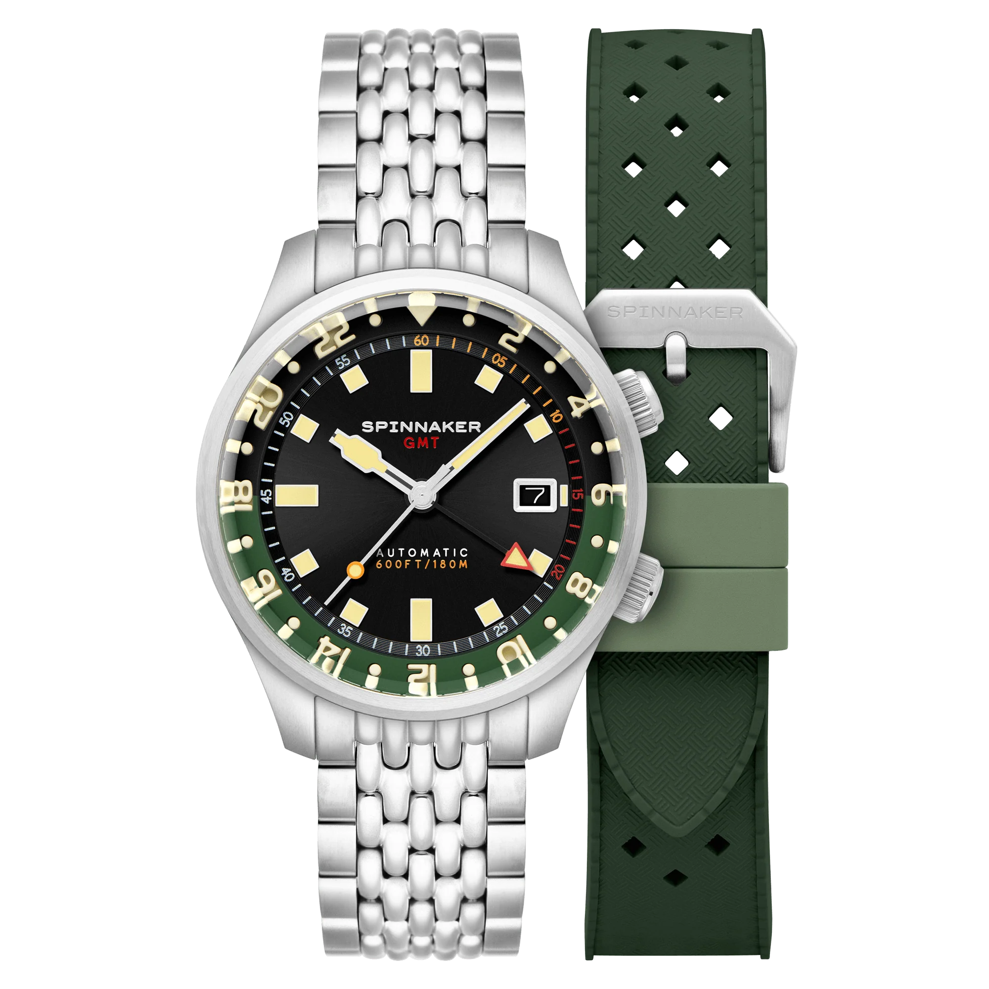 Spinnaker Bradner Automatic GMT Men's Black Green Watch