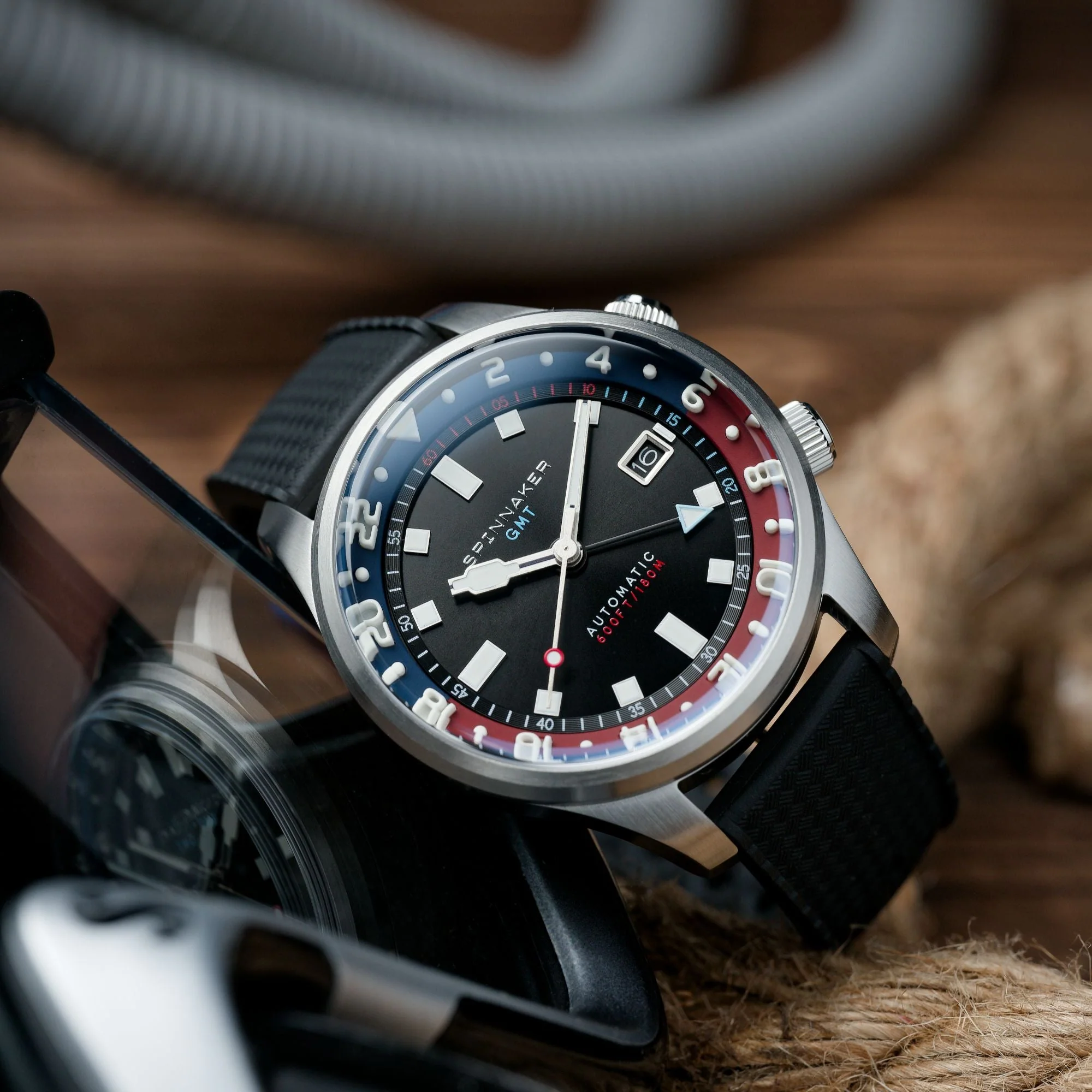Spinnaker Bradner Automatic GMT Men's Black Watch - Image 8