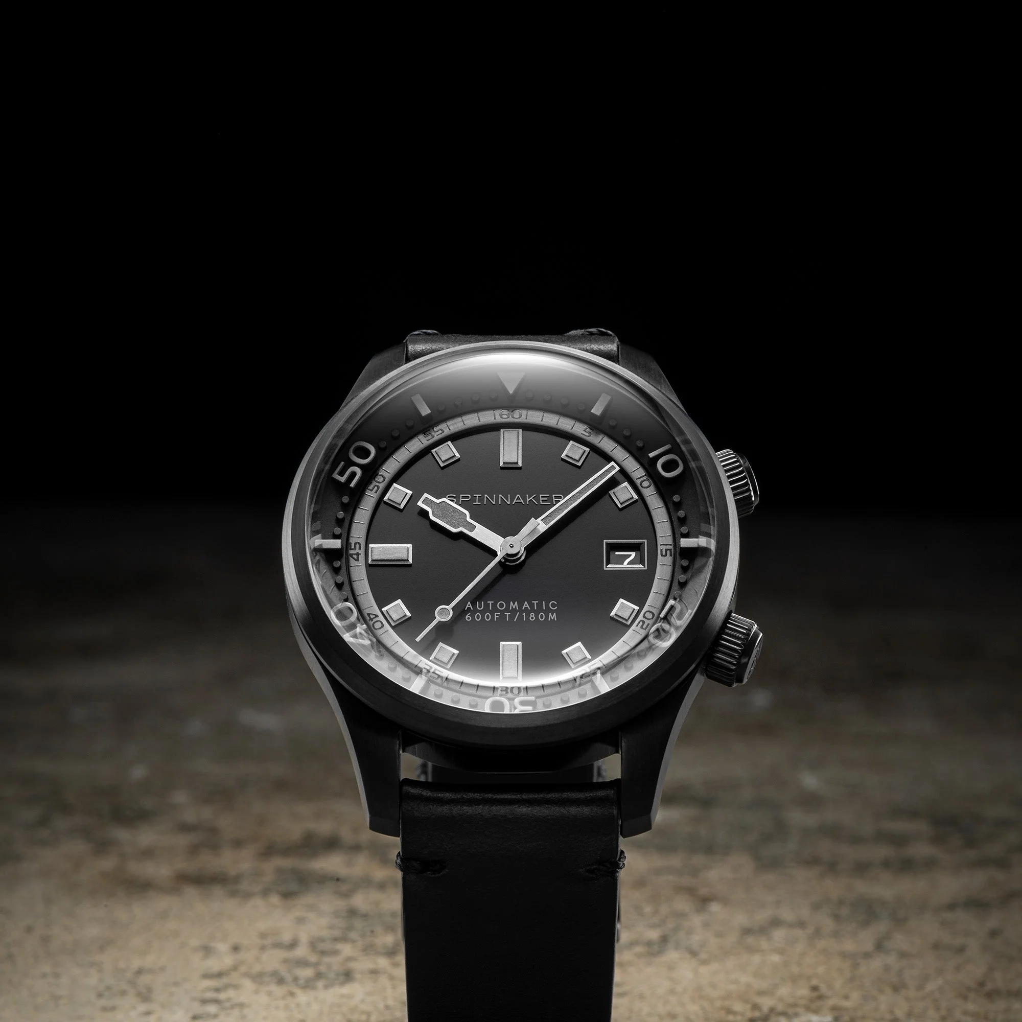 Spinnaker Bradner Automatic Men's Black Vintage Watch - Image 2