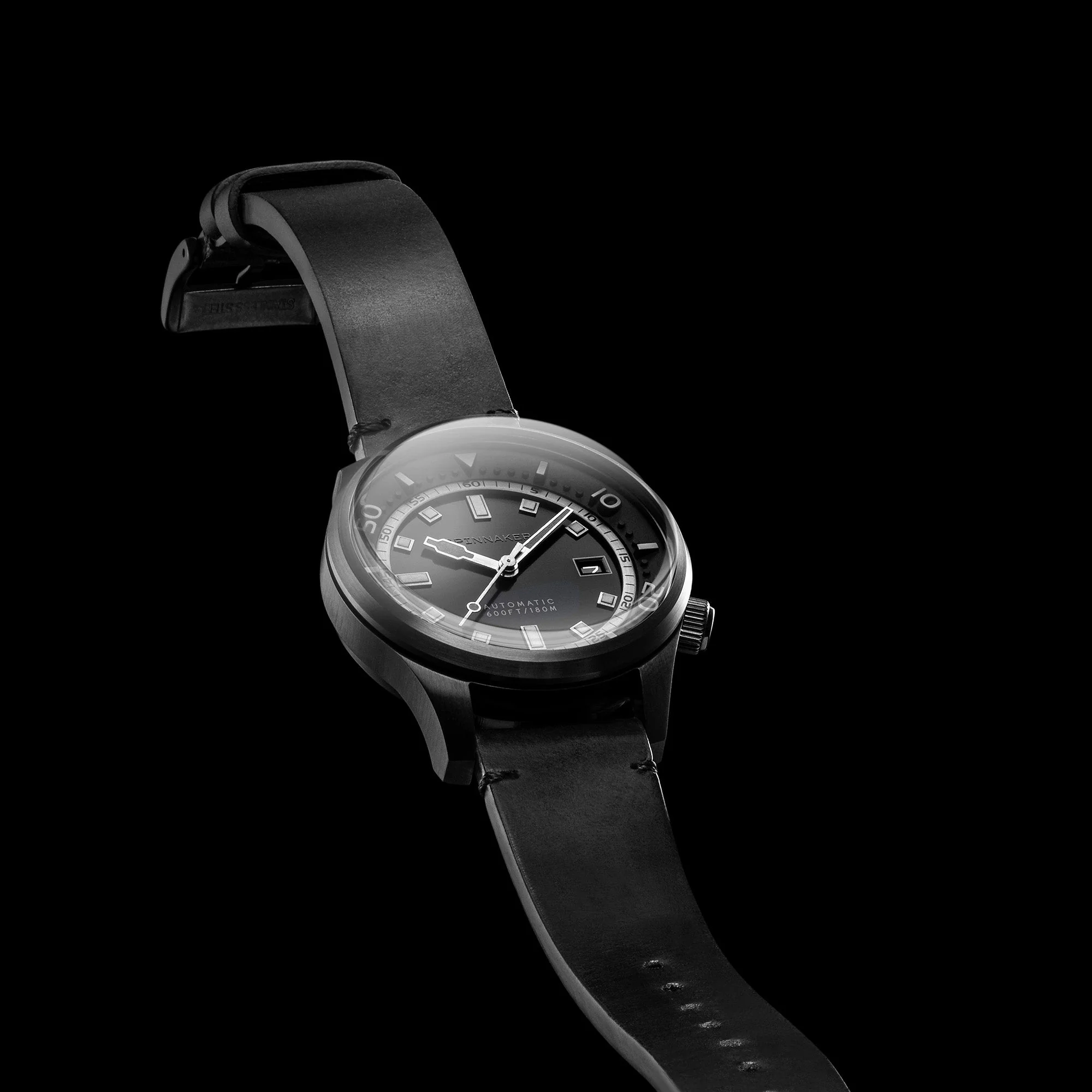 Spinnaker Bradner Automatic Men's Black Vintage Watch - Image 3