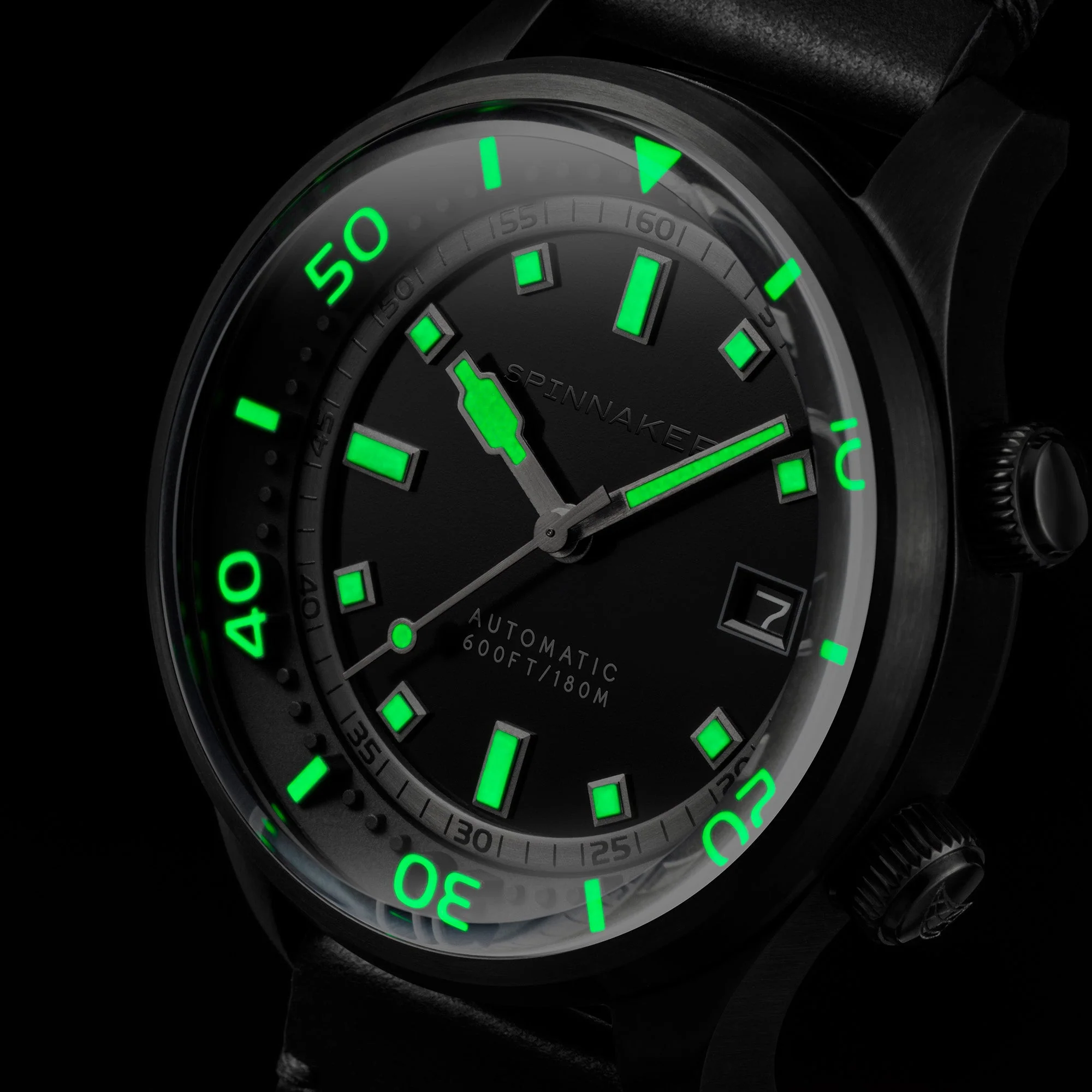 Spinnaker Bradner Automatic Men's Black Vintage Watch - Image 4
