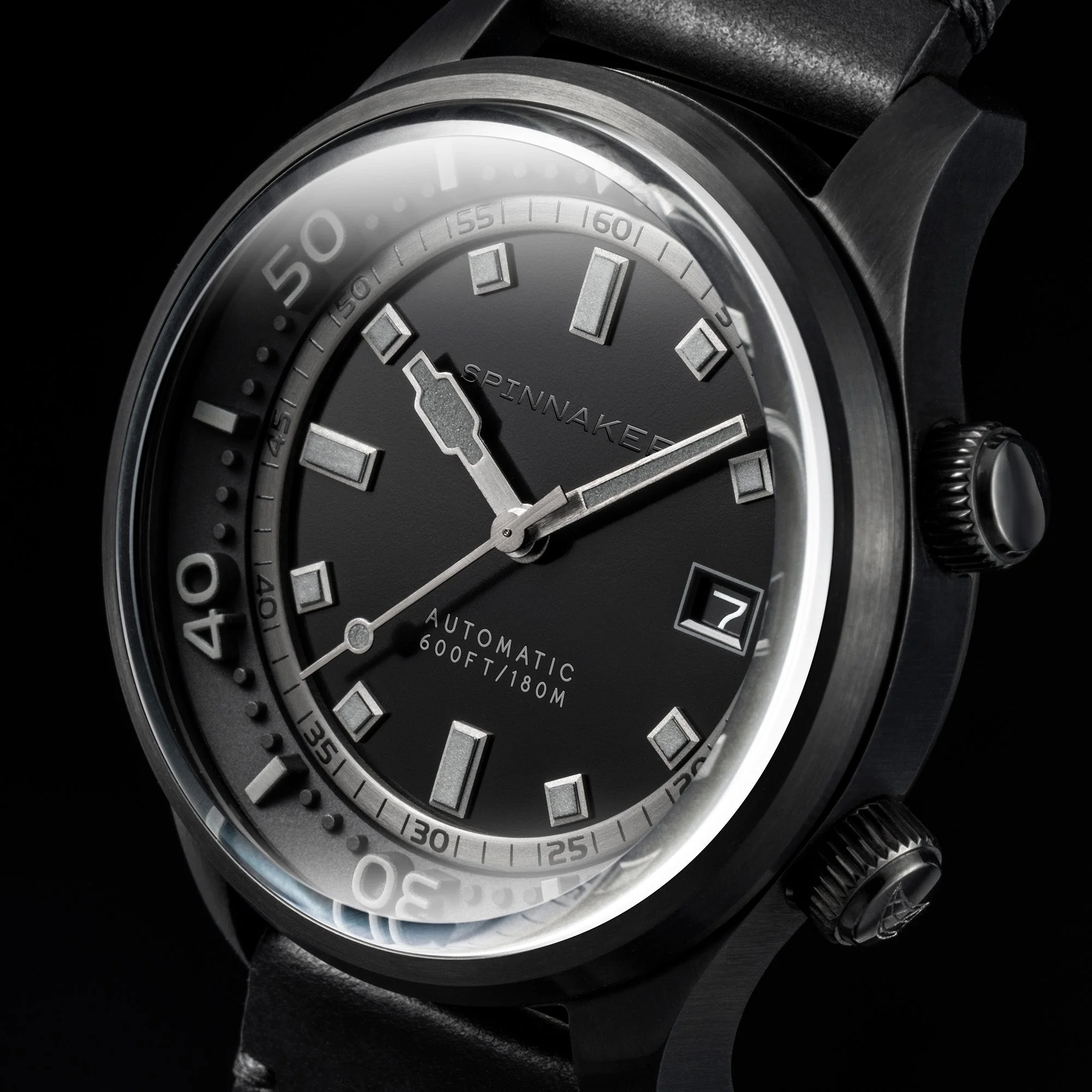 Spinnaker Bradner Automatic Men's Black Vintage Watch - Image 5