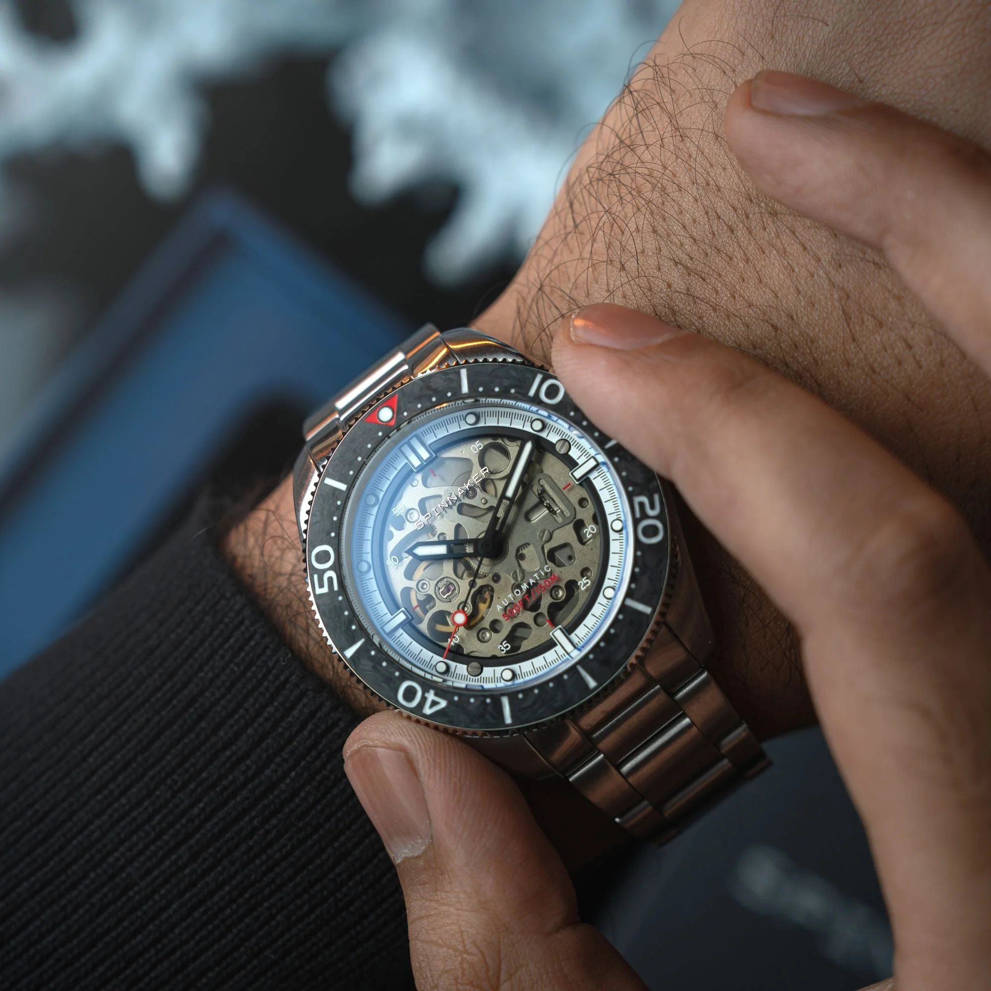 Spinnaker Croft 42 Skeleton Men's Black Watch - Image 2