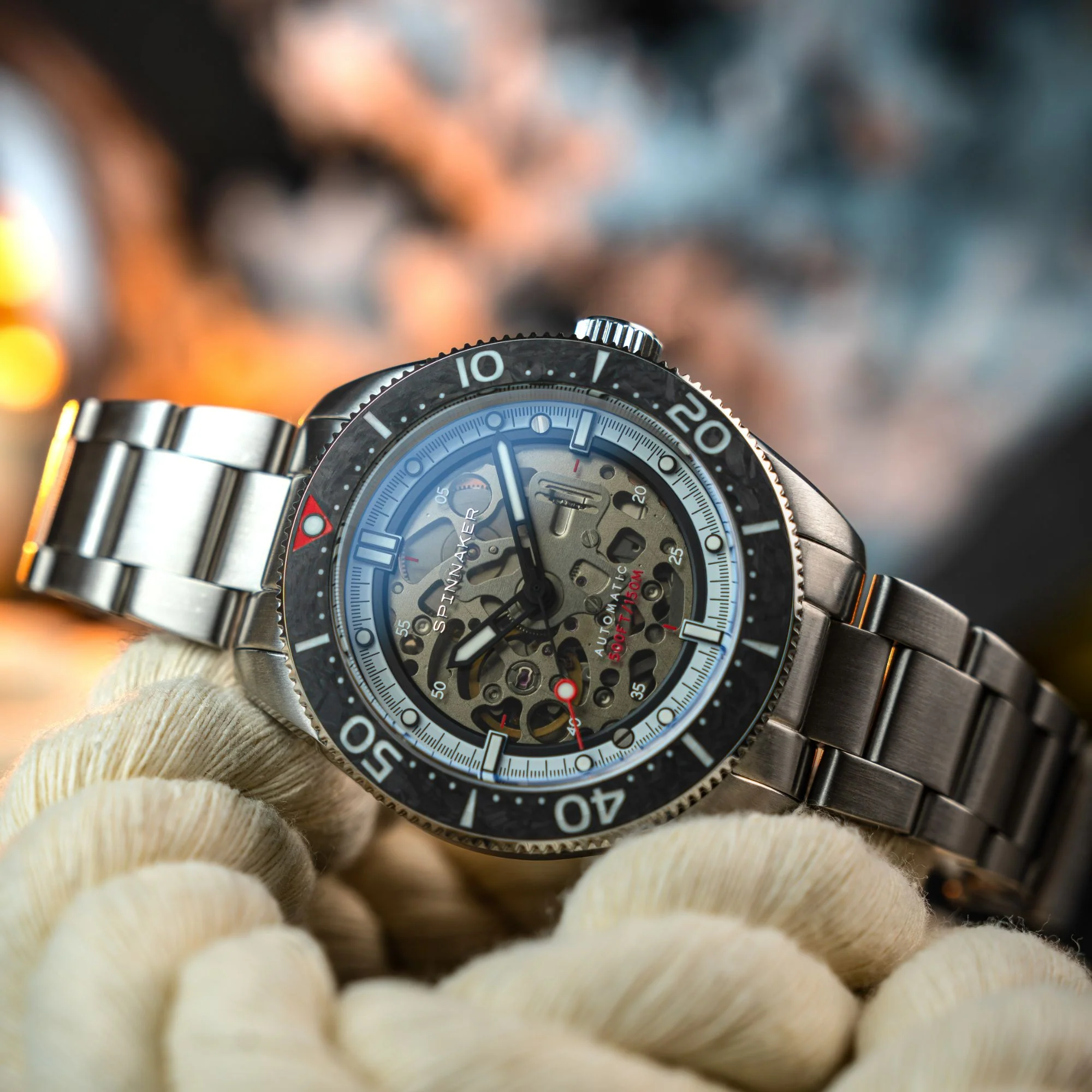 Spinnaker Croft 42 Skeleton Men's Black Watch - Image 3