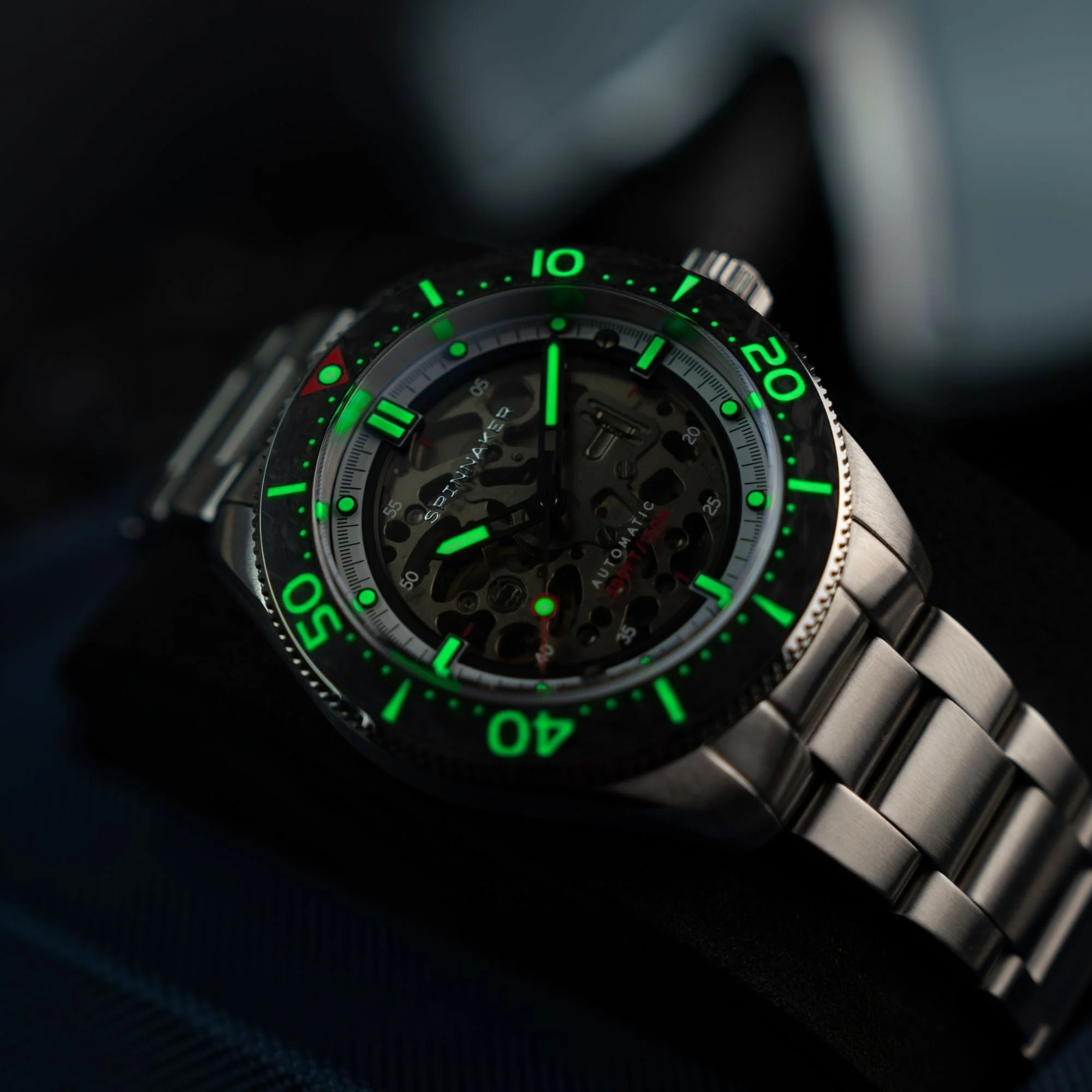 Spinnaker Croft 42 Skeleton Men's Black Watch - Image 4