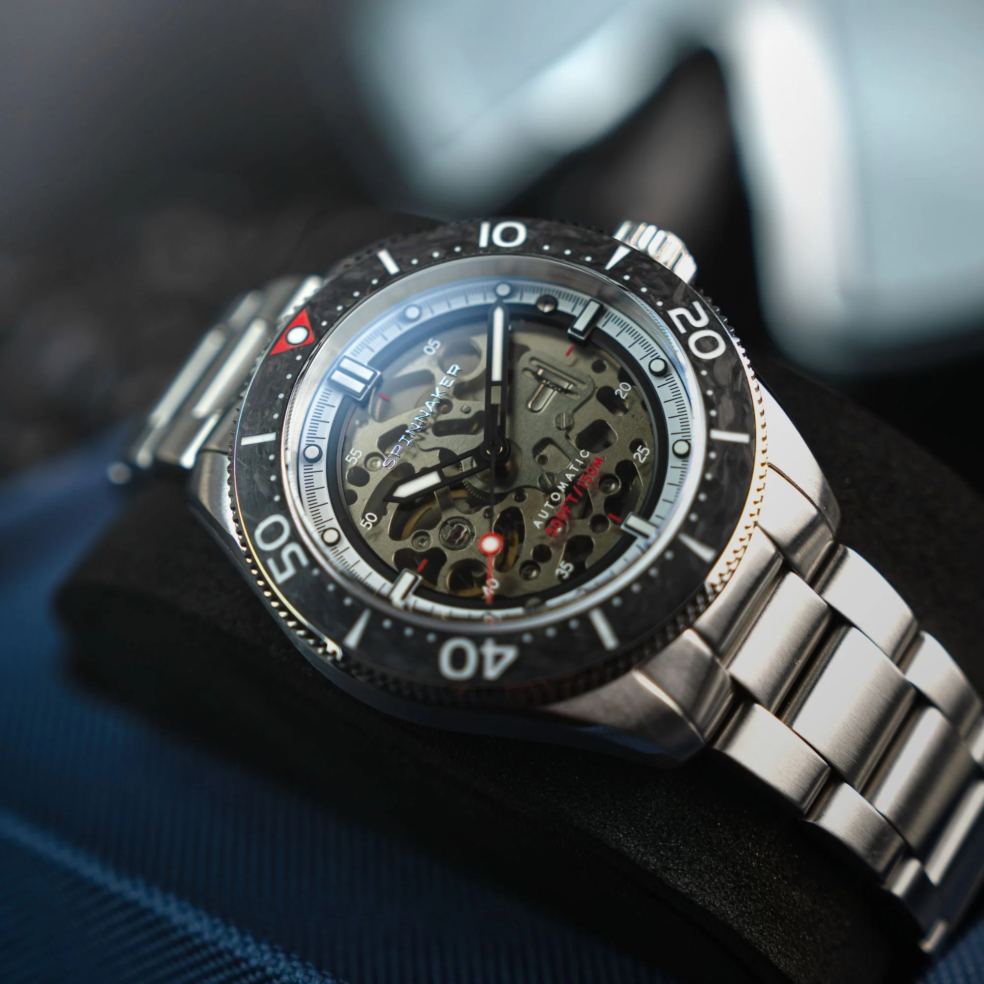 Spinnaker Croft 42 Skeleton Men's Black Watch - Image 9