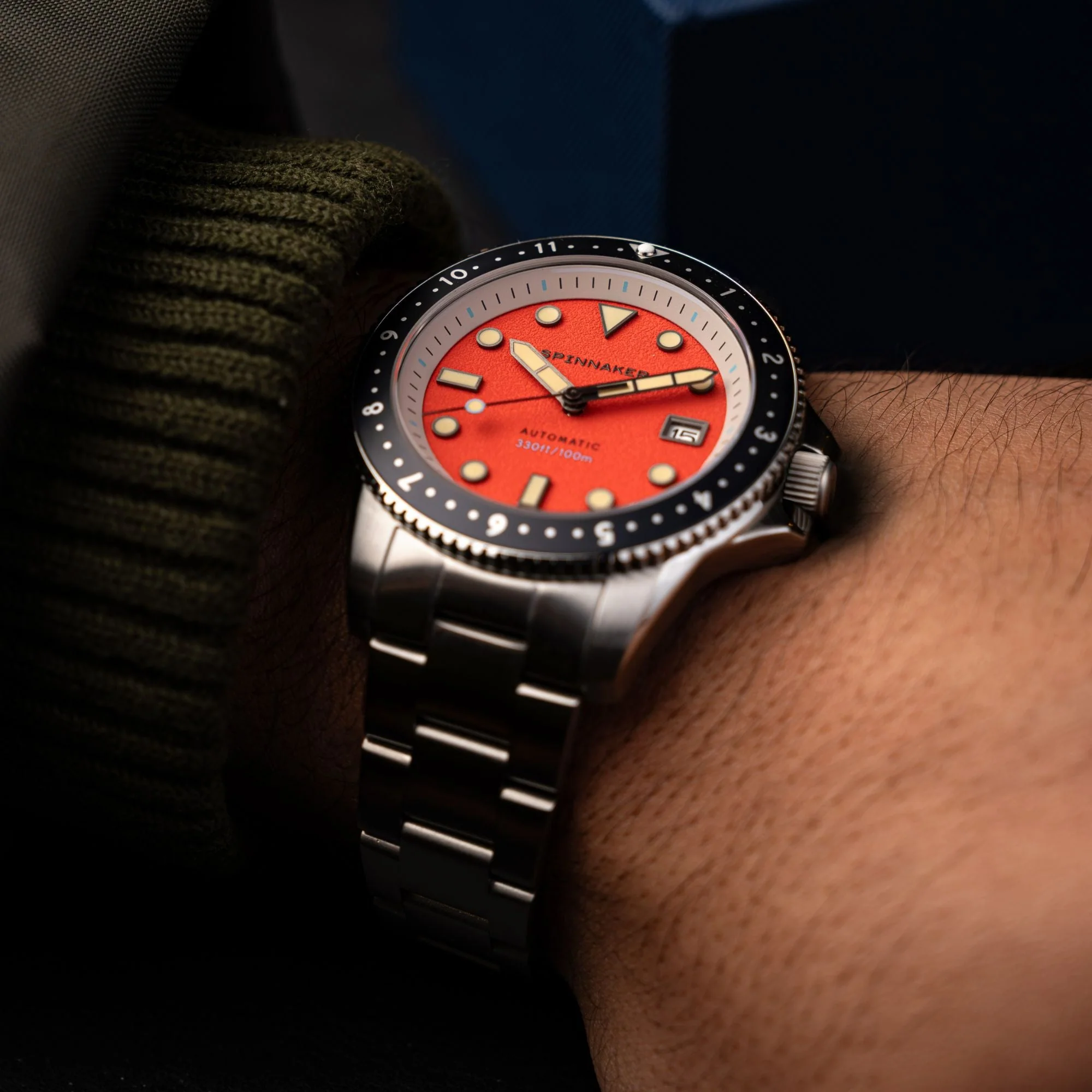 Spinnaker Croft Pioneer Men's Orange Automatic Watch - Image 3