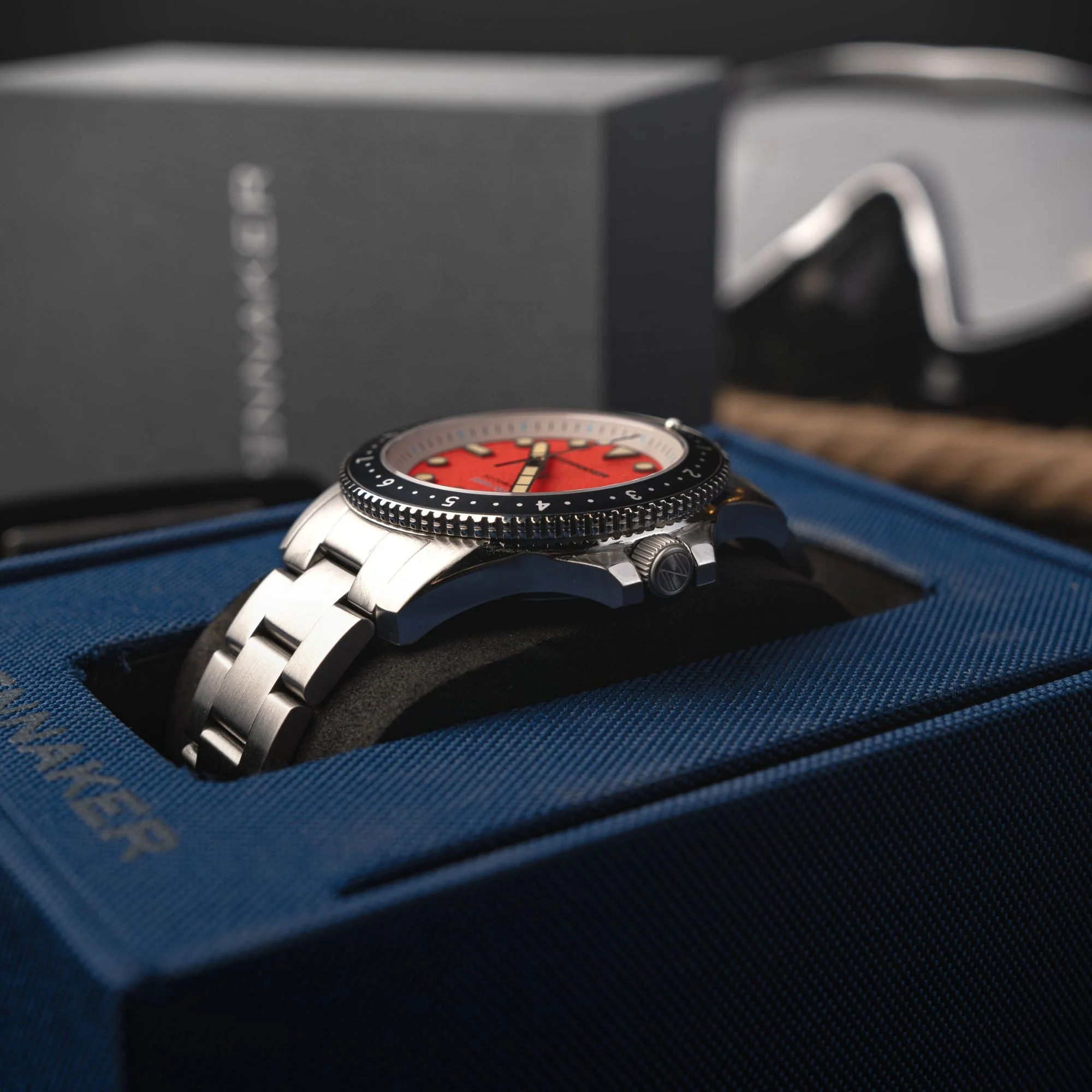 Spinnaker Croft Pioneer Men's Orange Automatic Watch - Image 5