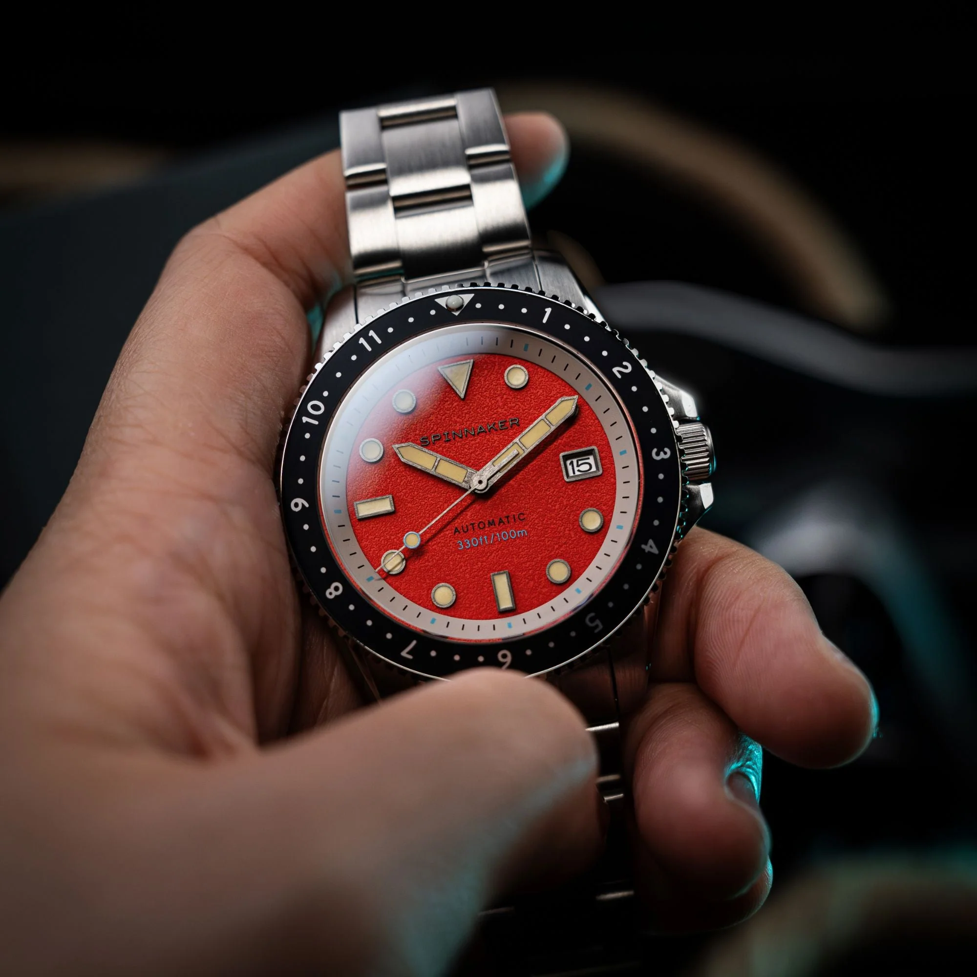 Spinnaker Croft Pioneer Men's Orange Automatic Watch - Image 6