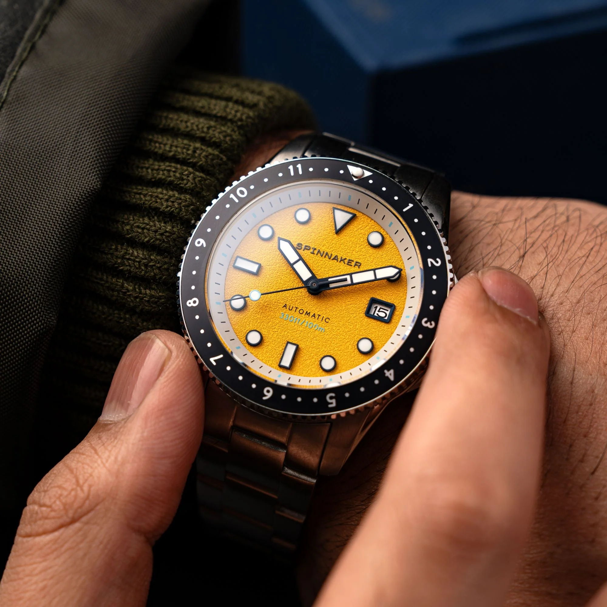 Spinnaker Croft Pioneer Men's Yellow Automatic Watch - Image 2