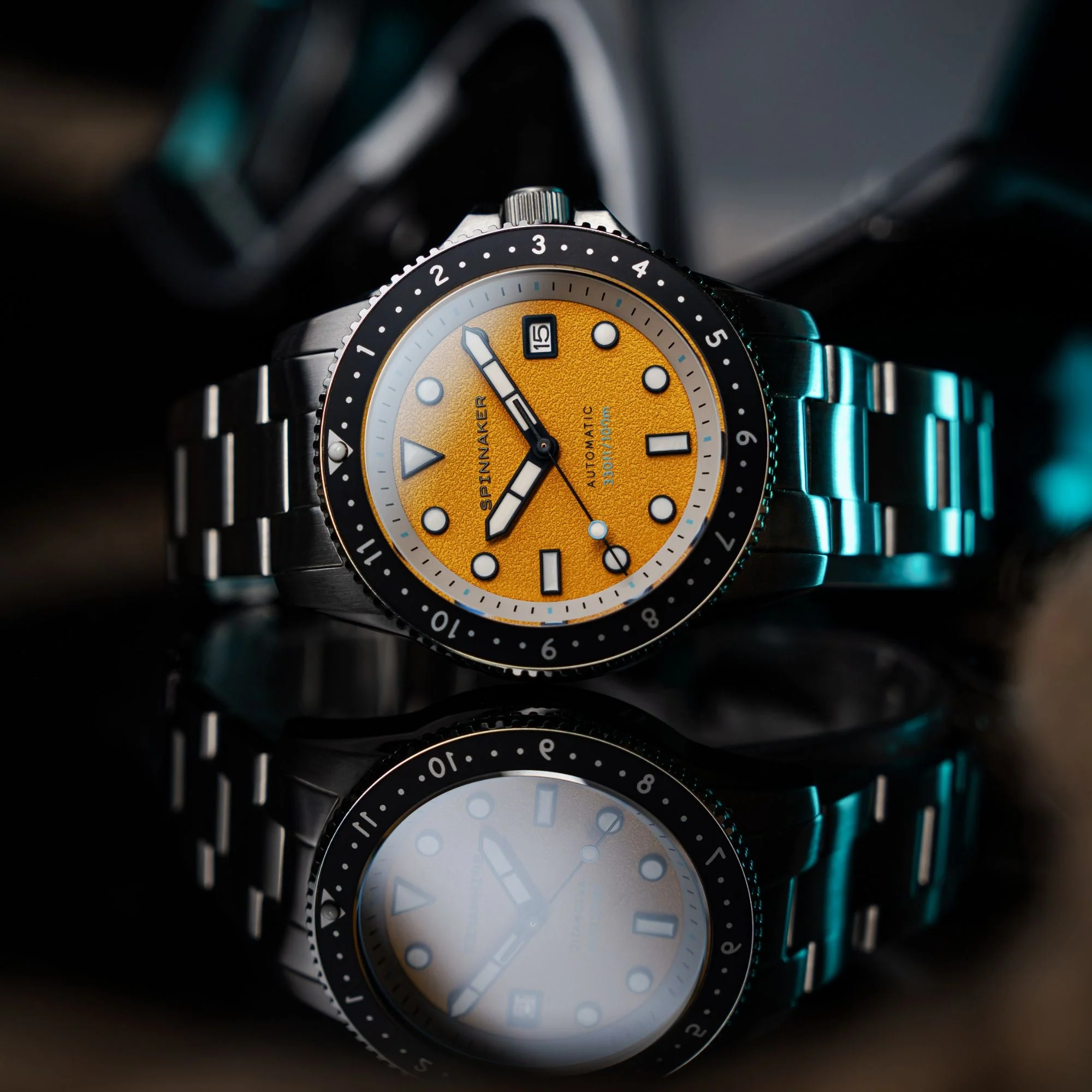 Spinnaker Croft Pioneer Men's Yellow Automatic Watch - Image 7