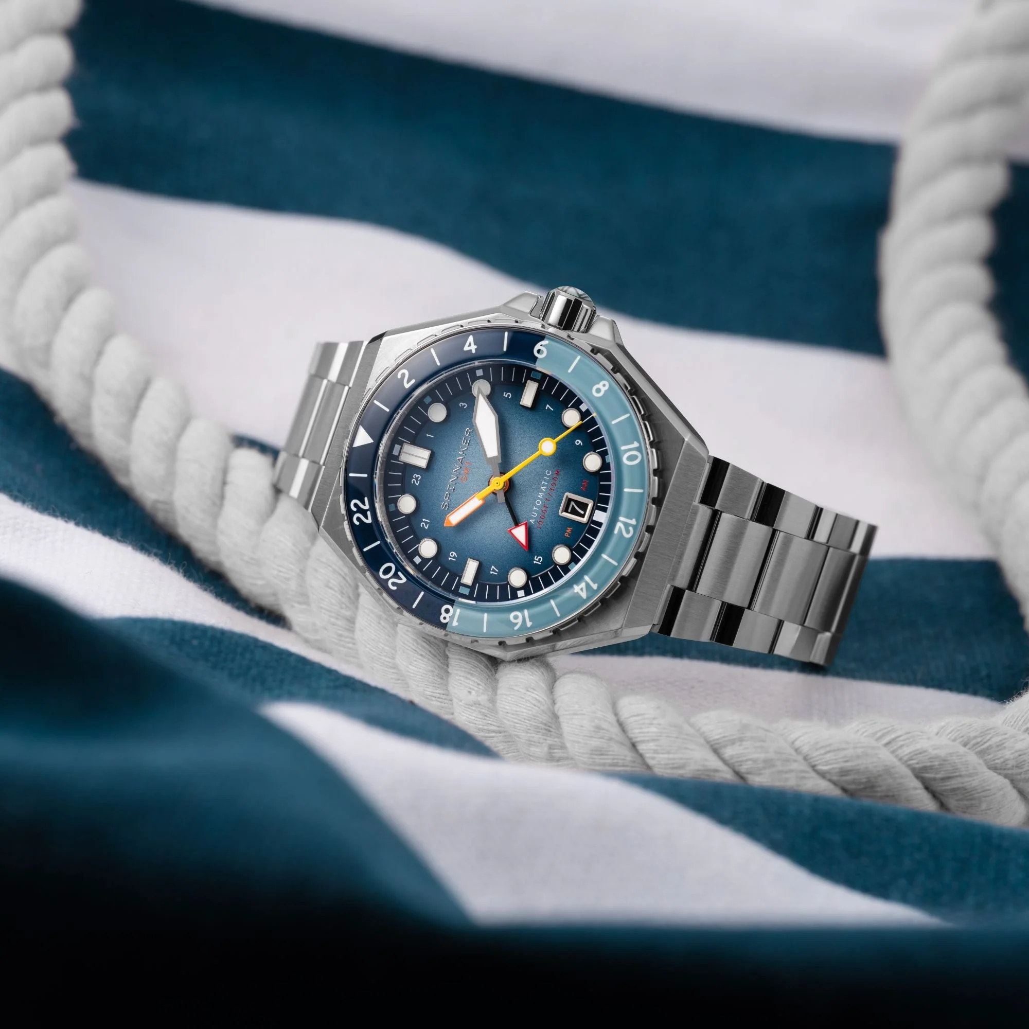 Spinnaker Dumas GMT Automatic Men's Blue Watch - Image 4
