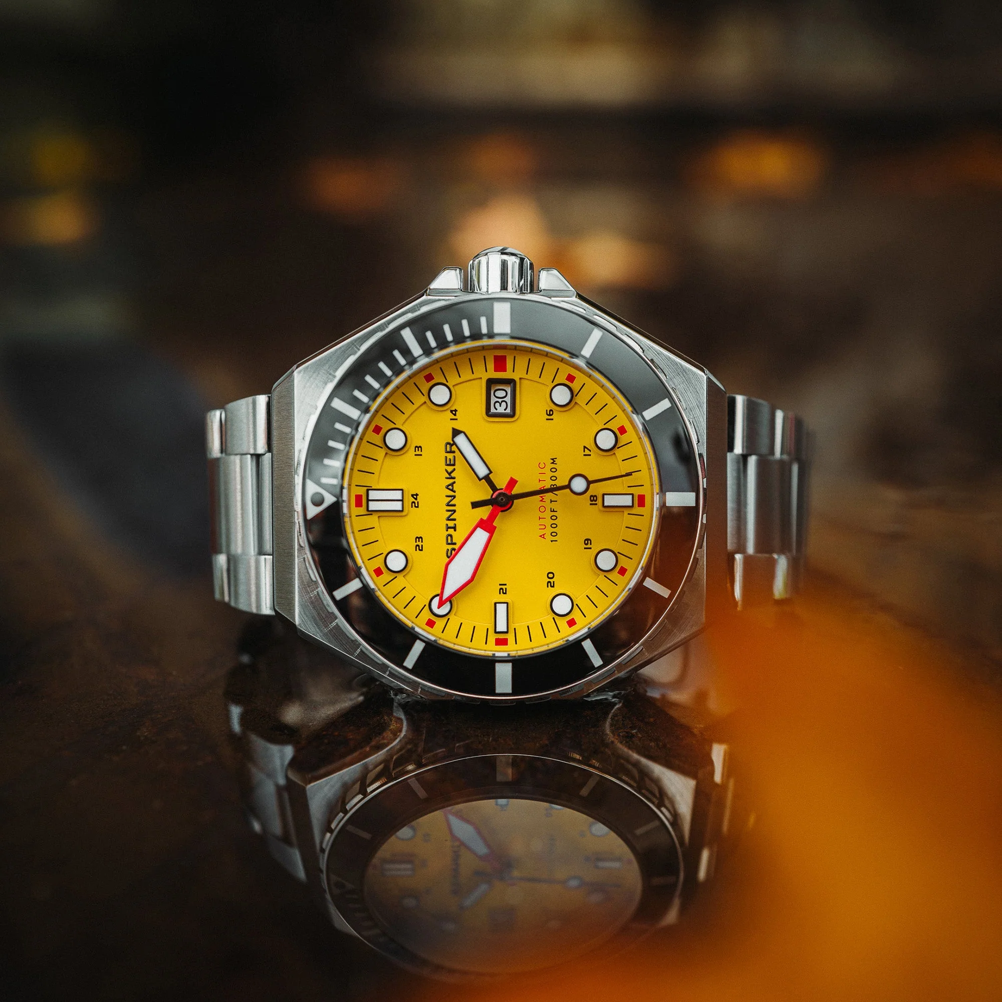 Spinnaker Dumas Men’s Yellow Automatic Diver Watch - Image 10