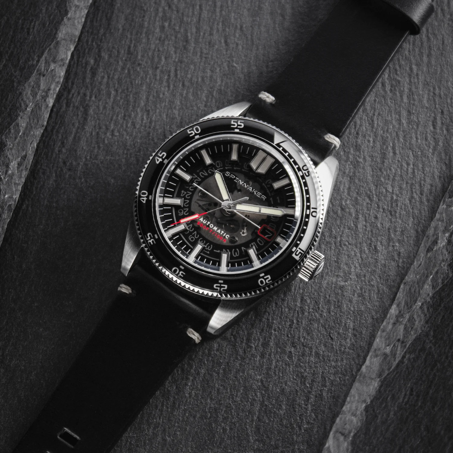 Spinnaker Fleuss Men's Black Automatic Watch - Image 7