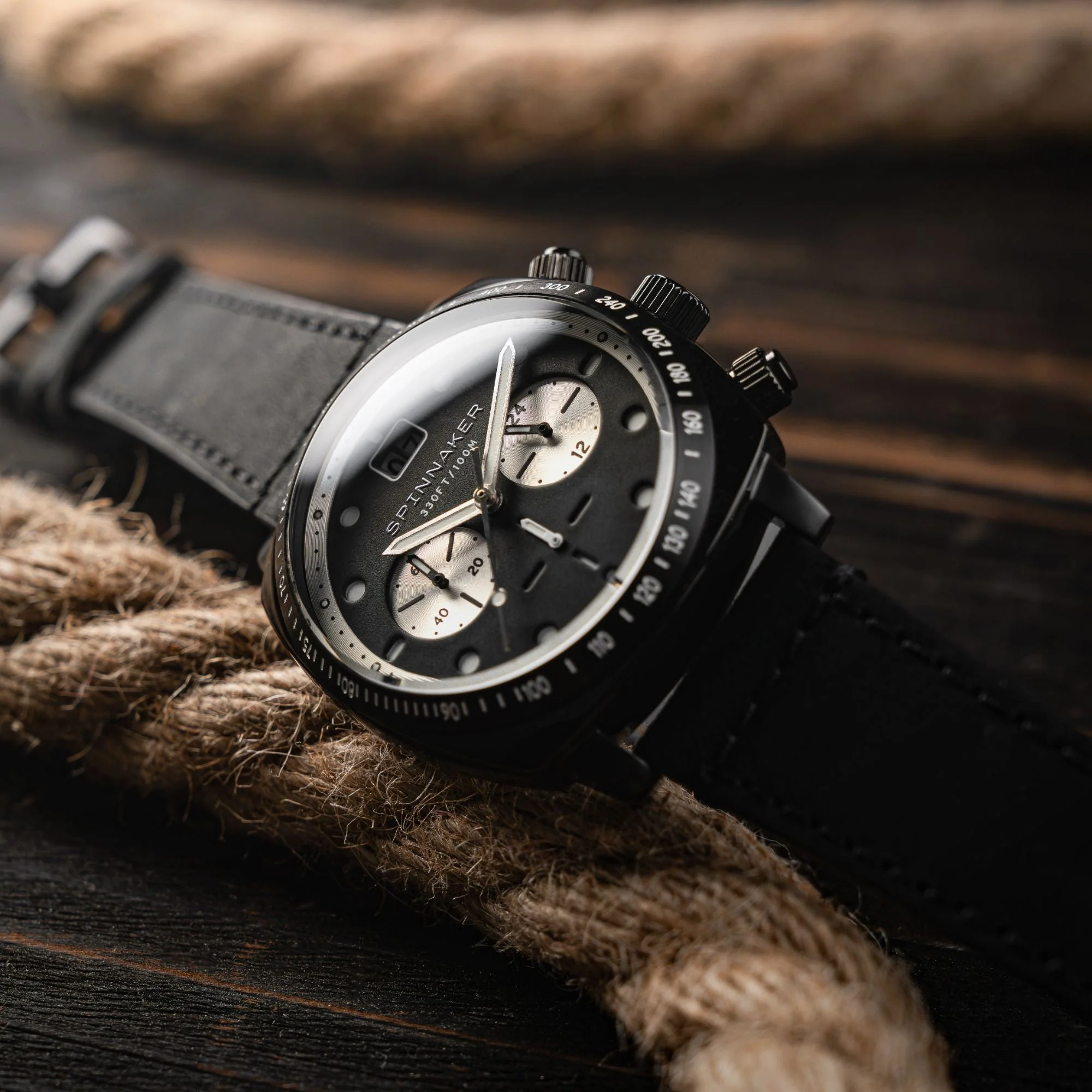 Spinnaker Hull Chronograph Men's Black Chronograph Watch - Image 3