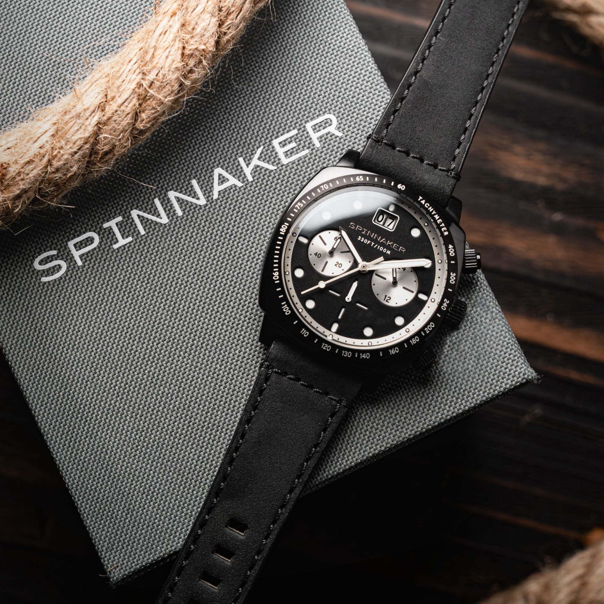 Spinnaker Hull Chronograph Men's Black Chronograph Watch - Image 4