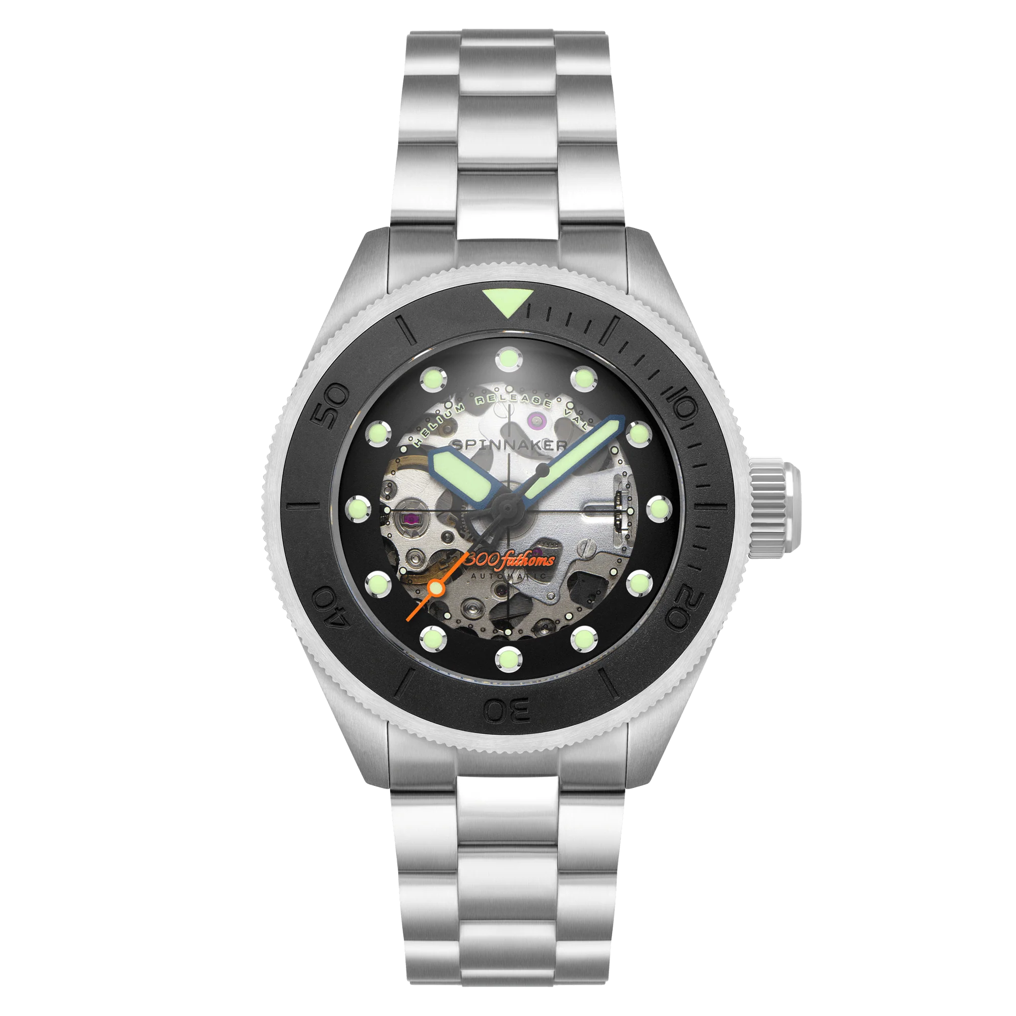 Spinnaker Piccard Diver Men's Black Skeleton Watch