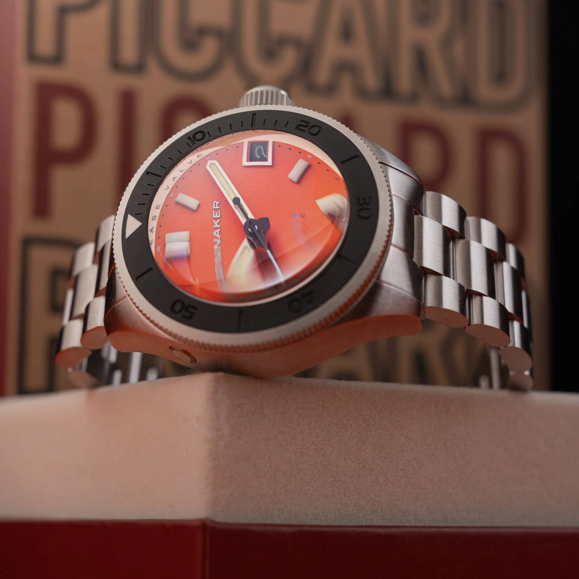 Spinnaker Piccard Men's Orange Automatic Dive Watch - Image 7