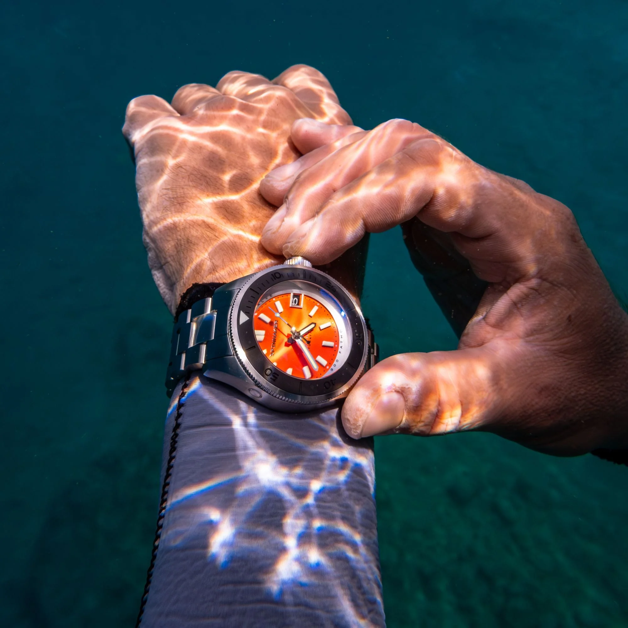 Spinnaker Piccard Men's Orange Automatic Dive Watch - Image 8