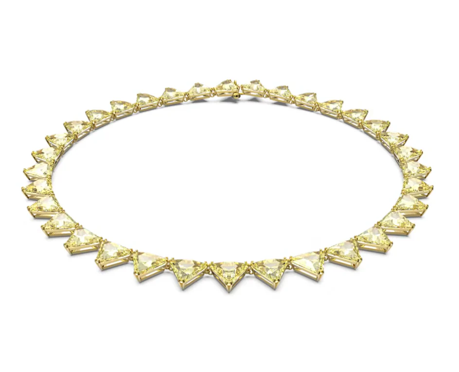 Swarovski Ortyx Yellow Triangle Necklace