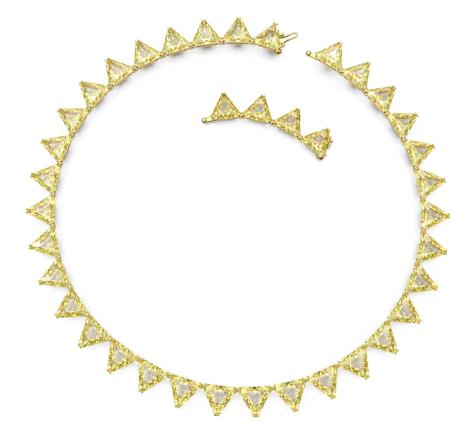 Swarovski Ortyx Yellow Triangle Necklace - Image 2