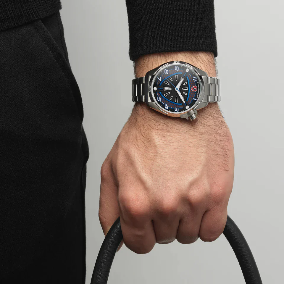 Tonino Lamborghini Shock ABS Men's Silver Blue Watch - Image 6