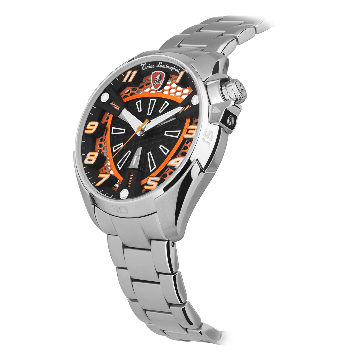Tonino Lamborghini Shock ABS Men's Silver Orange Watch - Image 2