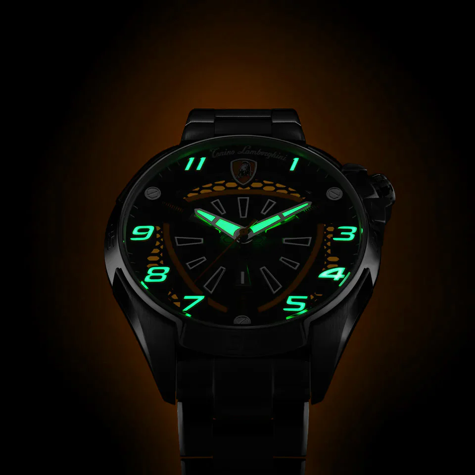 Tonino Lamborghini Shock ABS Men's Silver Orange Watch - Image 5
