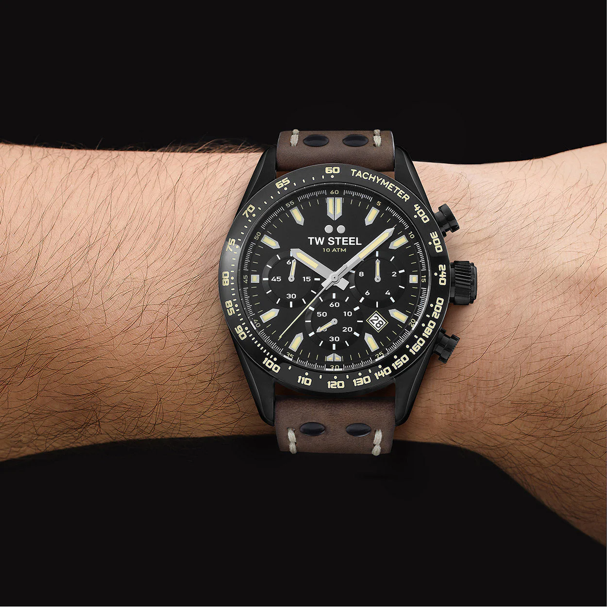 TW Steel Men's Brown Chrono Sport Watch CHS1 - Image 5