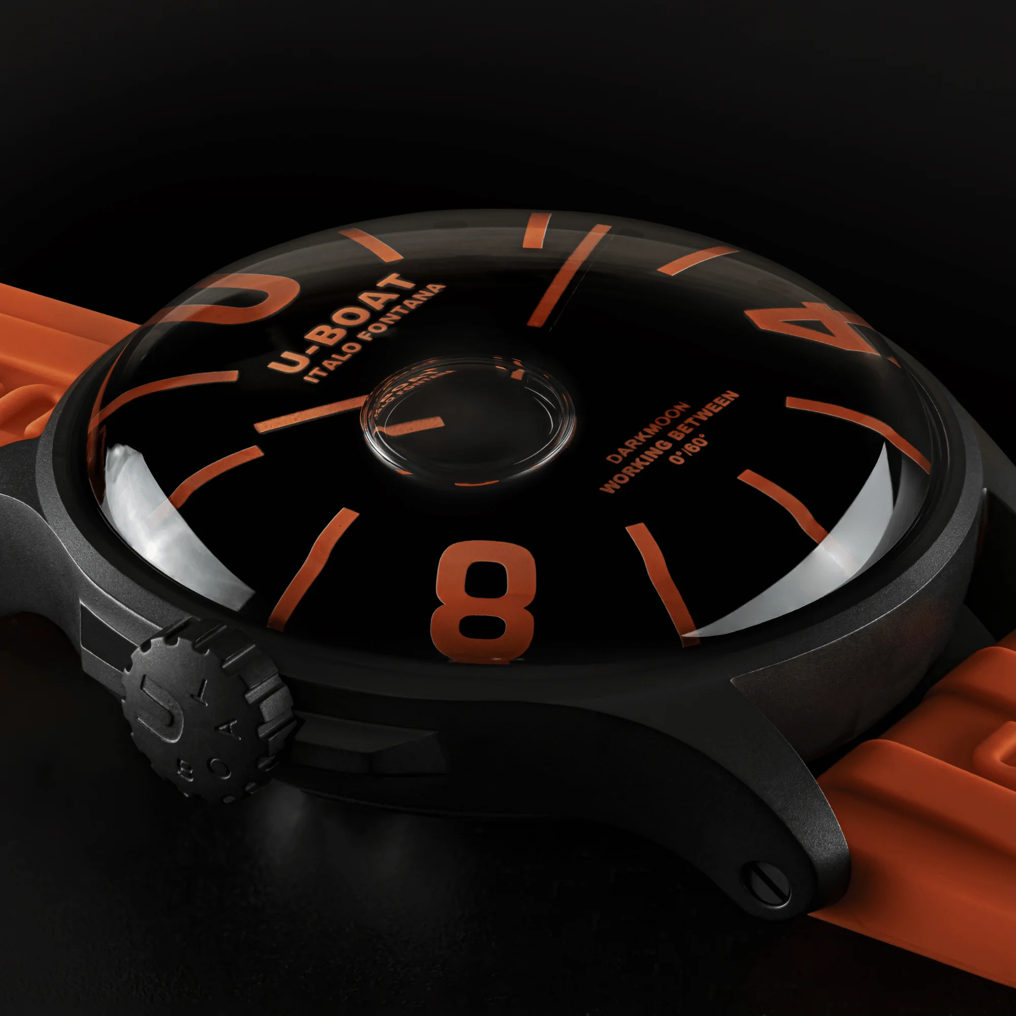 U-Boat Capsoil Darkmoon Men's Orange Watch - Image 3