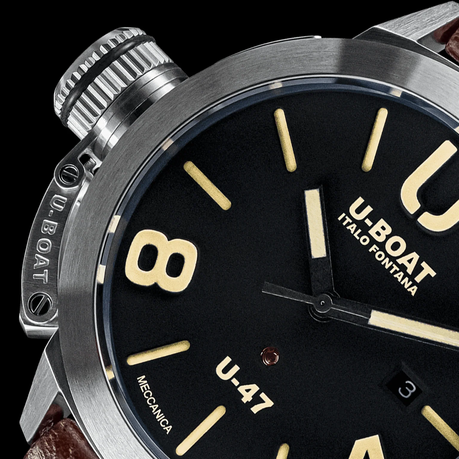 U-Boat Classico U-47 Men’s Black Brown Watch - Image 4