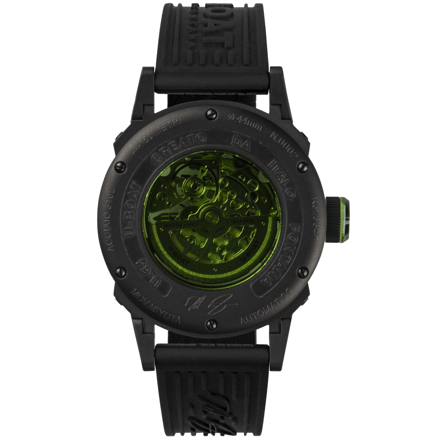 U-Boat U-65 Automatic Men's Black Green Watch - Image 2