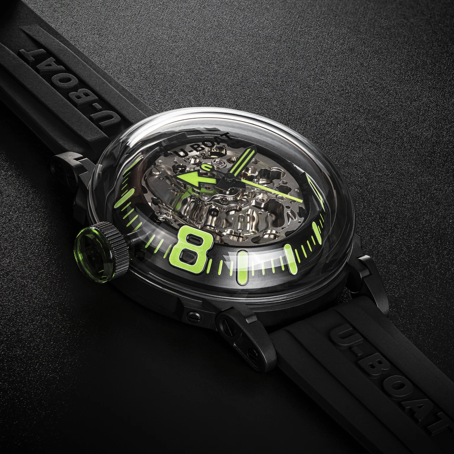 U-Boat U-65 Automatic Men's Black Green Watch - Image 3