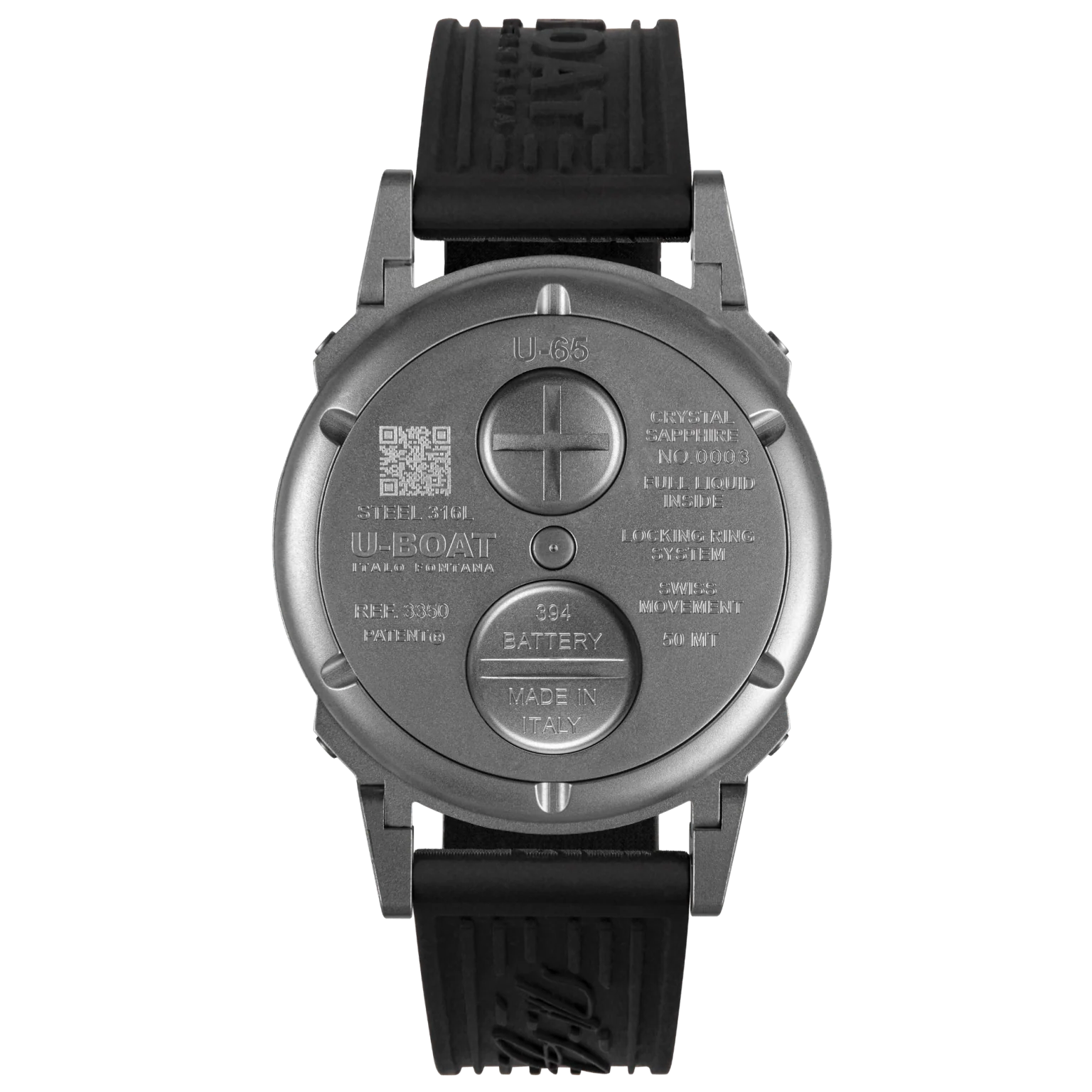 U-Boat U-65 Men’s Black Green Watch - Image 2