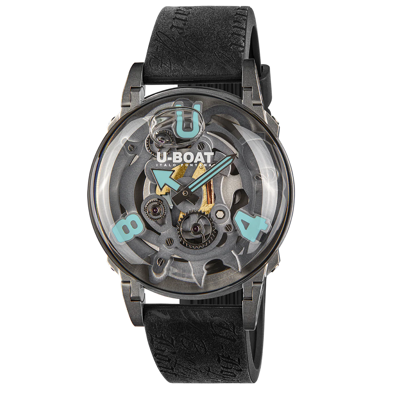 U-Boat U-65 Men's Black Turquoise Watch