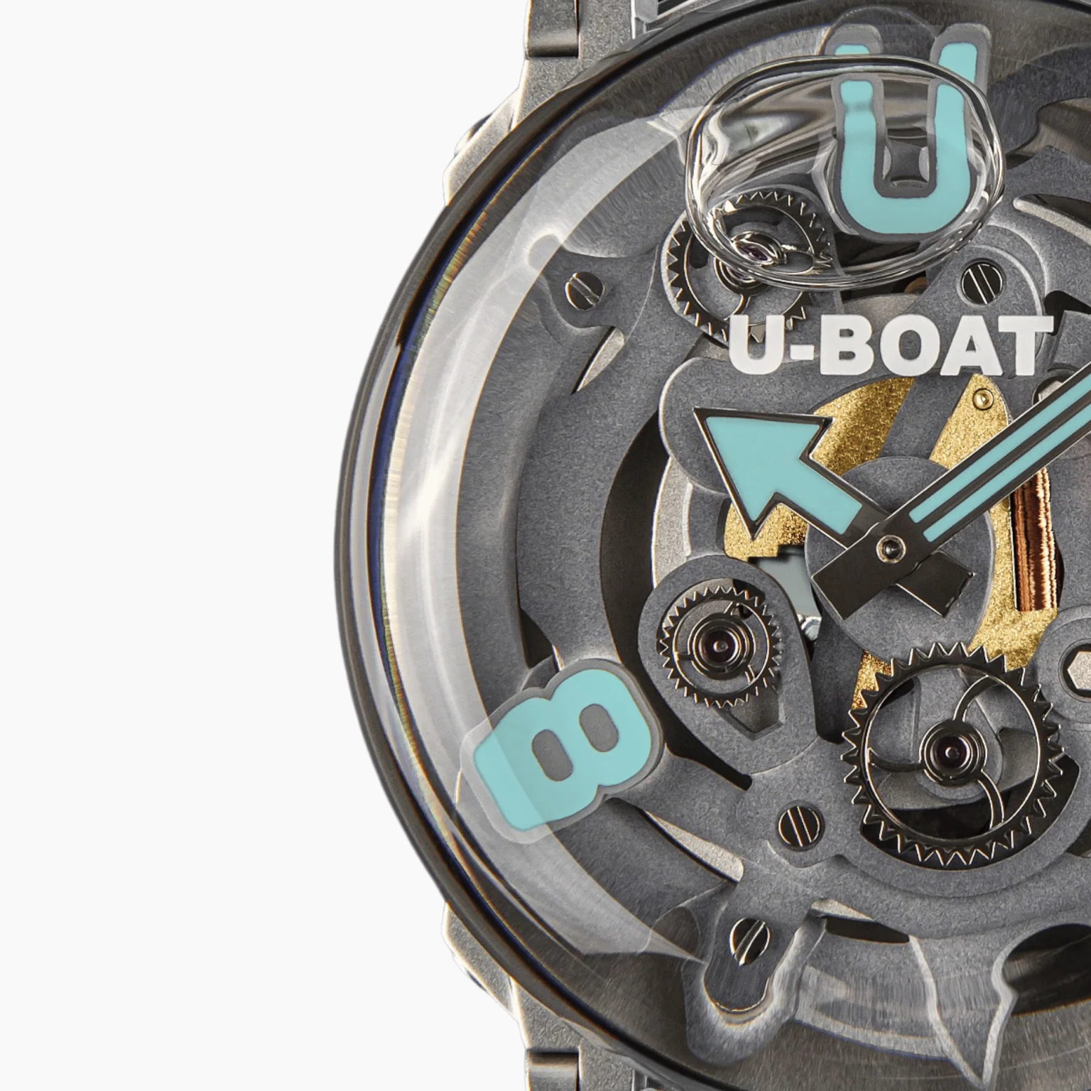 U-Boat U-65 Men's Black Turquoise Watch - Image 4