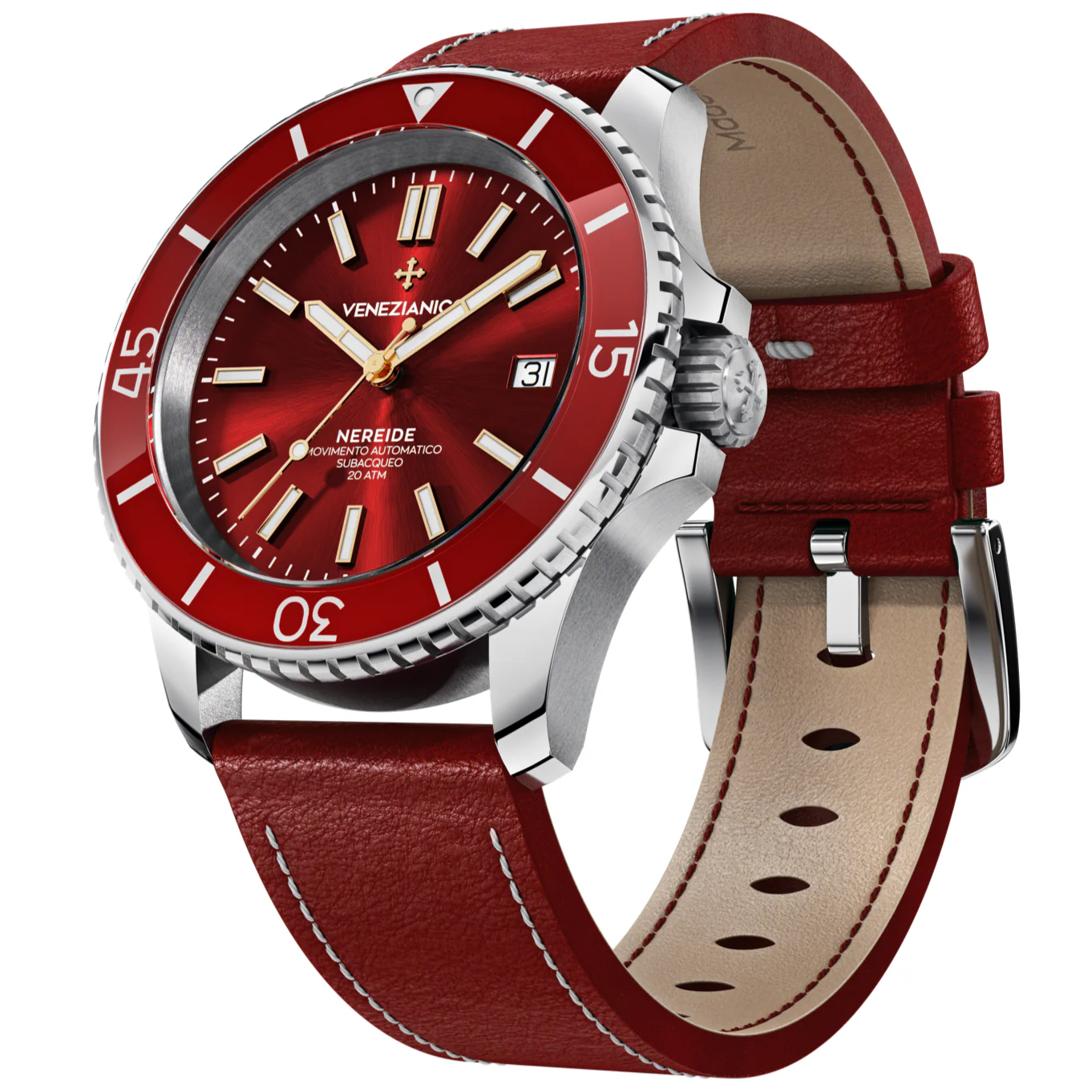 Venezianico Nereide 42 Men's Red Watch - Image 5