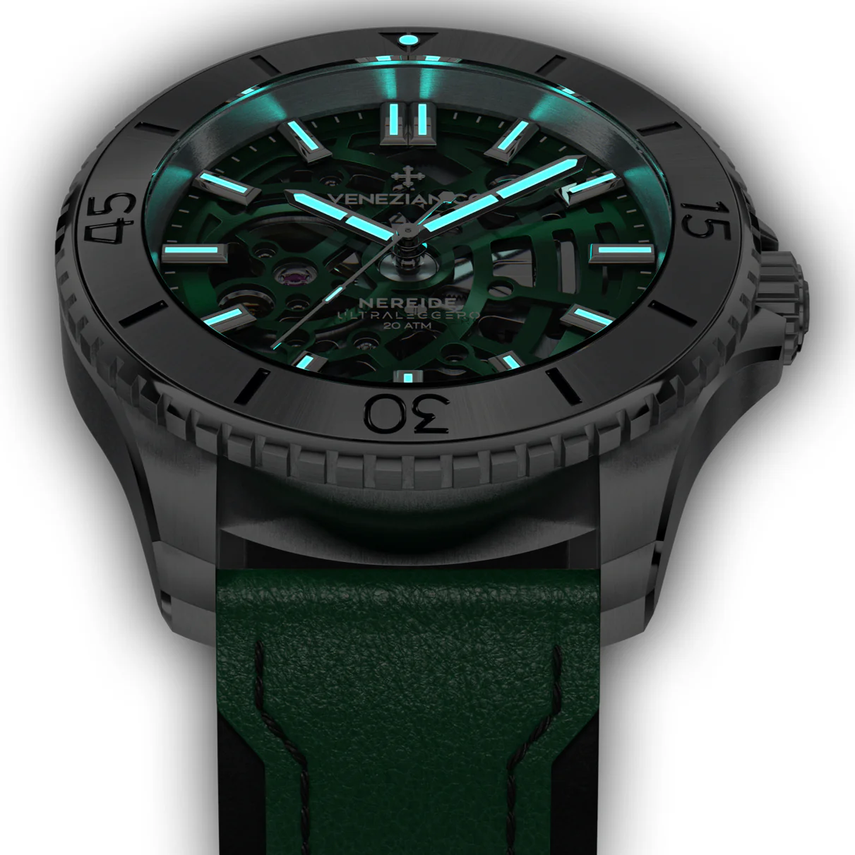 Venezianico Nereide Ultraleggero 42 Men's Green Watch - Image 3