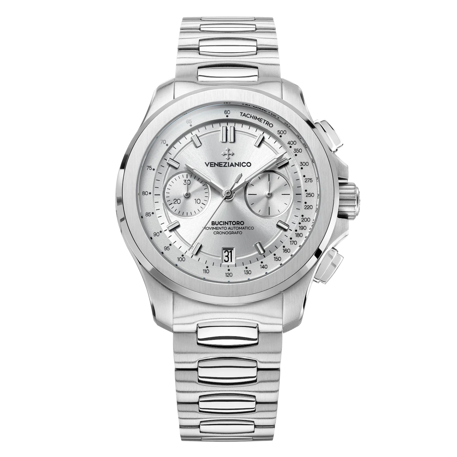 Venezianico Automatic Chronograph Watch Bucintoro 40mm Silver