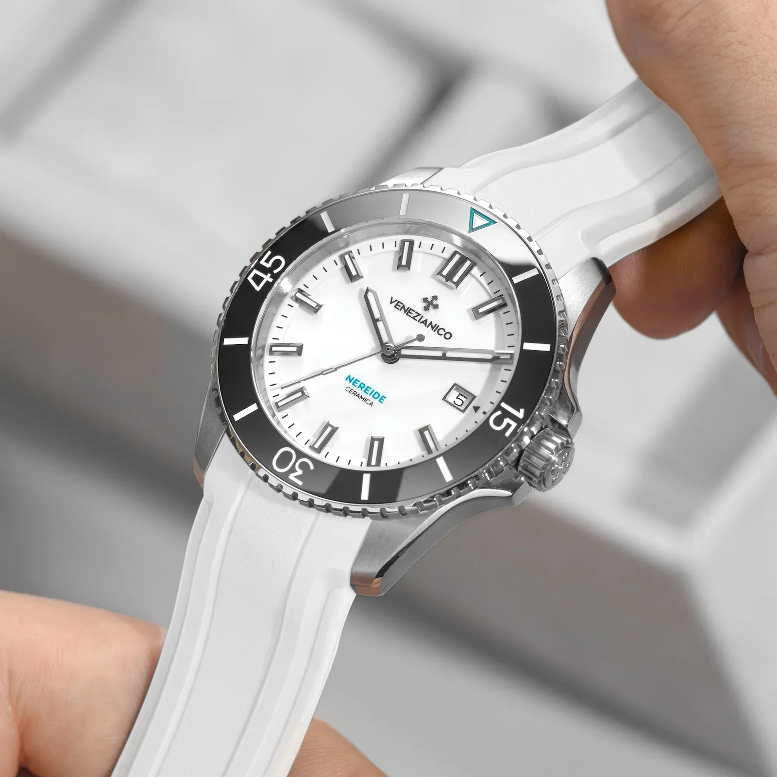 Venezianico Automatic Watch Nereide Ceramica White - Image 2