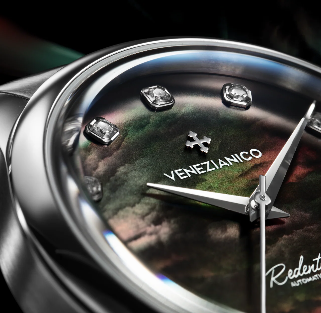 Venezianico Redentore 36mm Diamond Automatic Black MOP Watch - Image 2