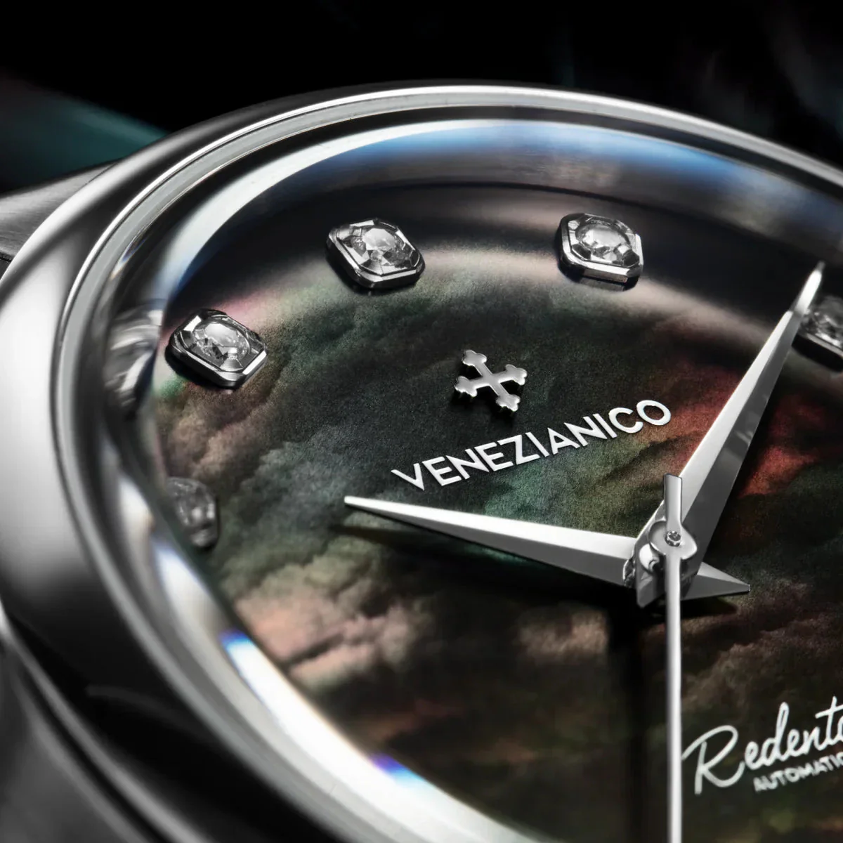 Venezianico Redentore 36mm Diamond Automatic Black MOP Watch - Image 5