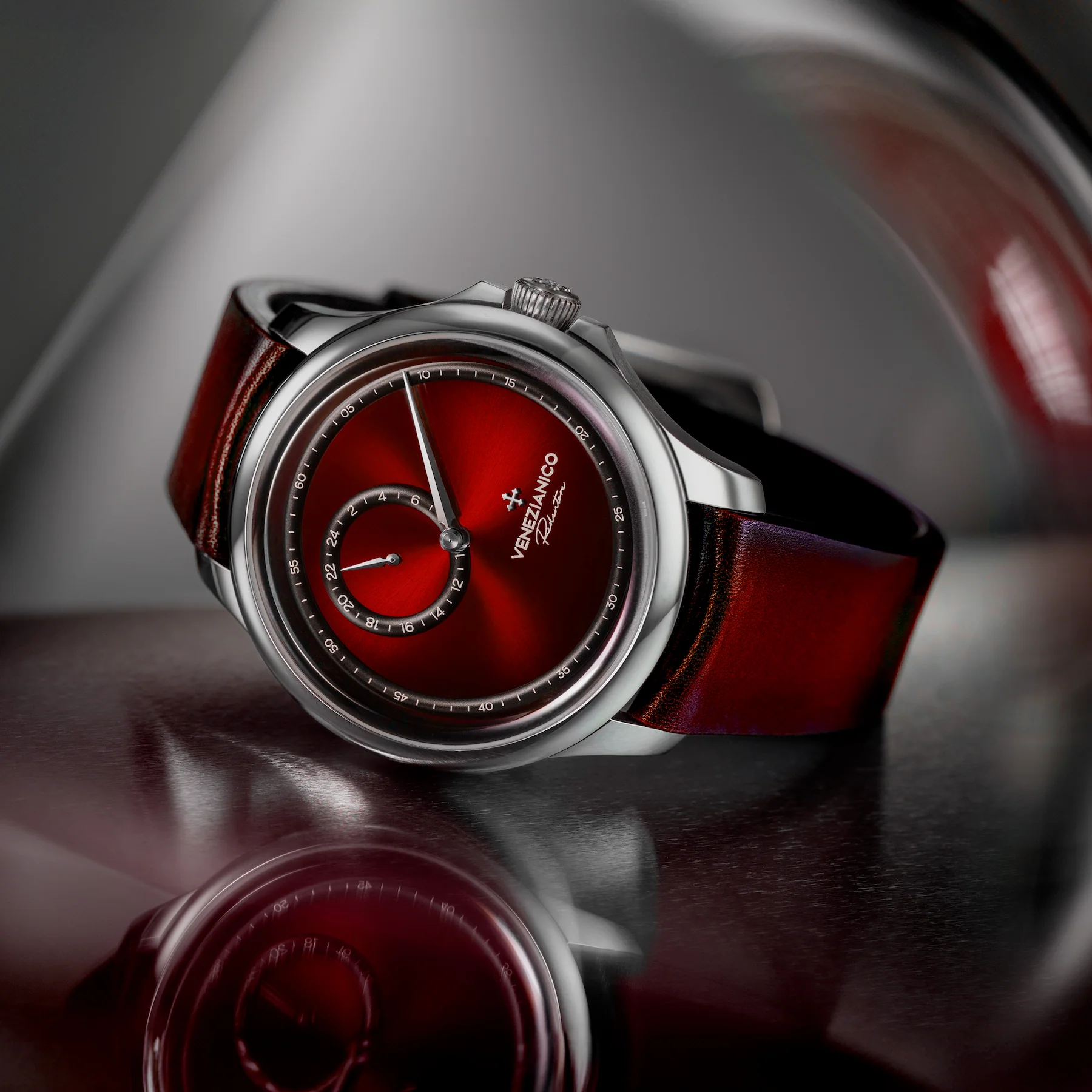 Venezianico Redentore Enigma Men’s Regulator Red Automatic Watch - Image 5
