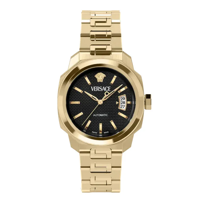 Versace Dylos Automatic Men's Black Gold Watch