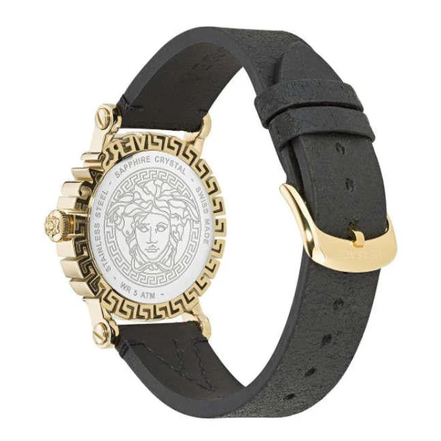 Versace Greca Glam Men’s Black Gold Quartz Watch - Image 2