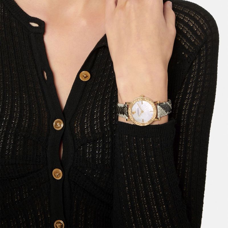 Versace Greca Glass Ladies Black Watch - Image 3