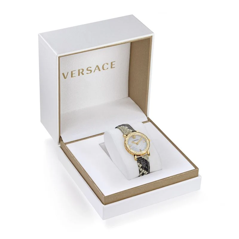 Versace Greca Glass Ladies Black Watch - Image 5