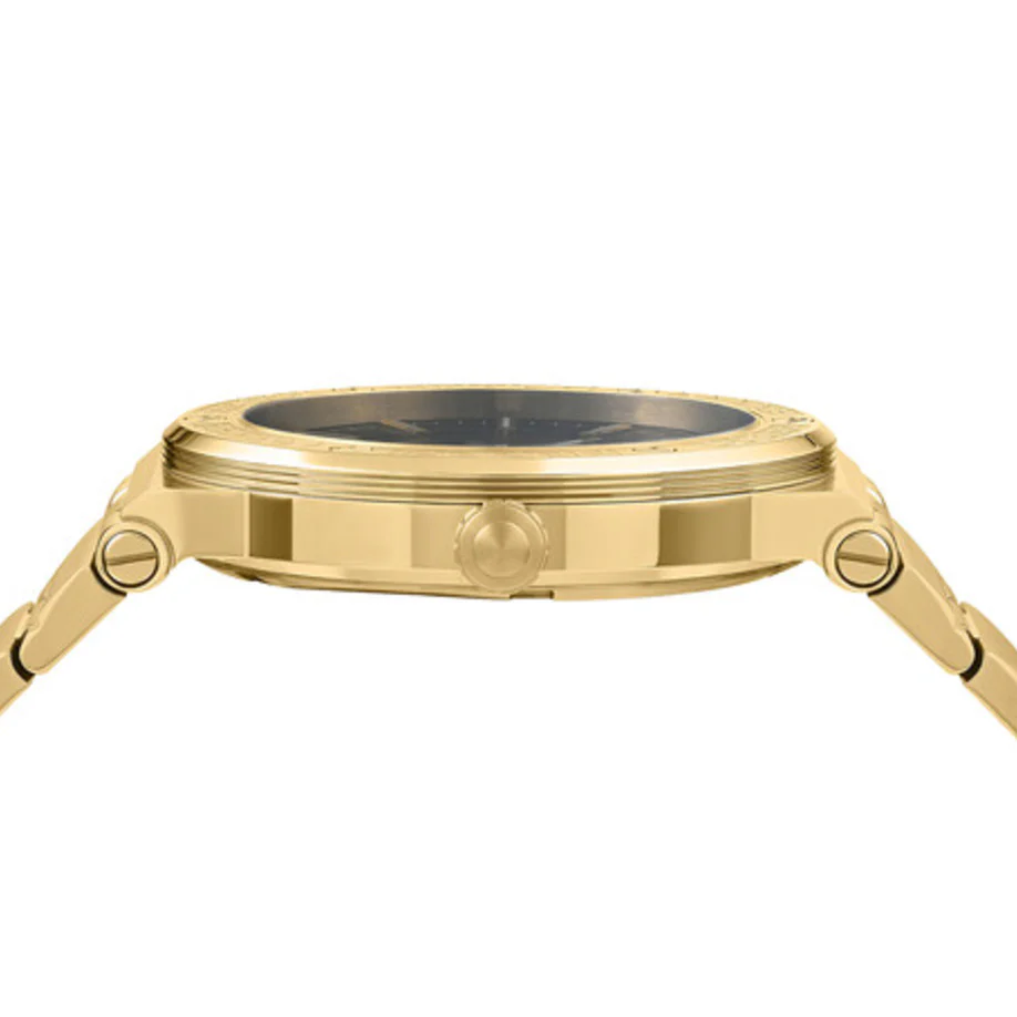 Versace Greca Logo Men's Black Gold Watch - Image 2