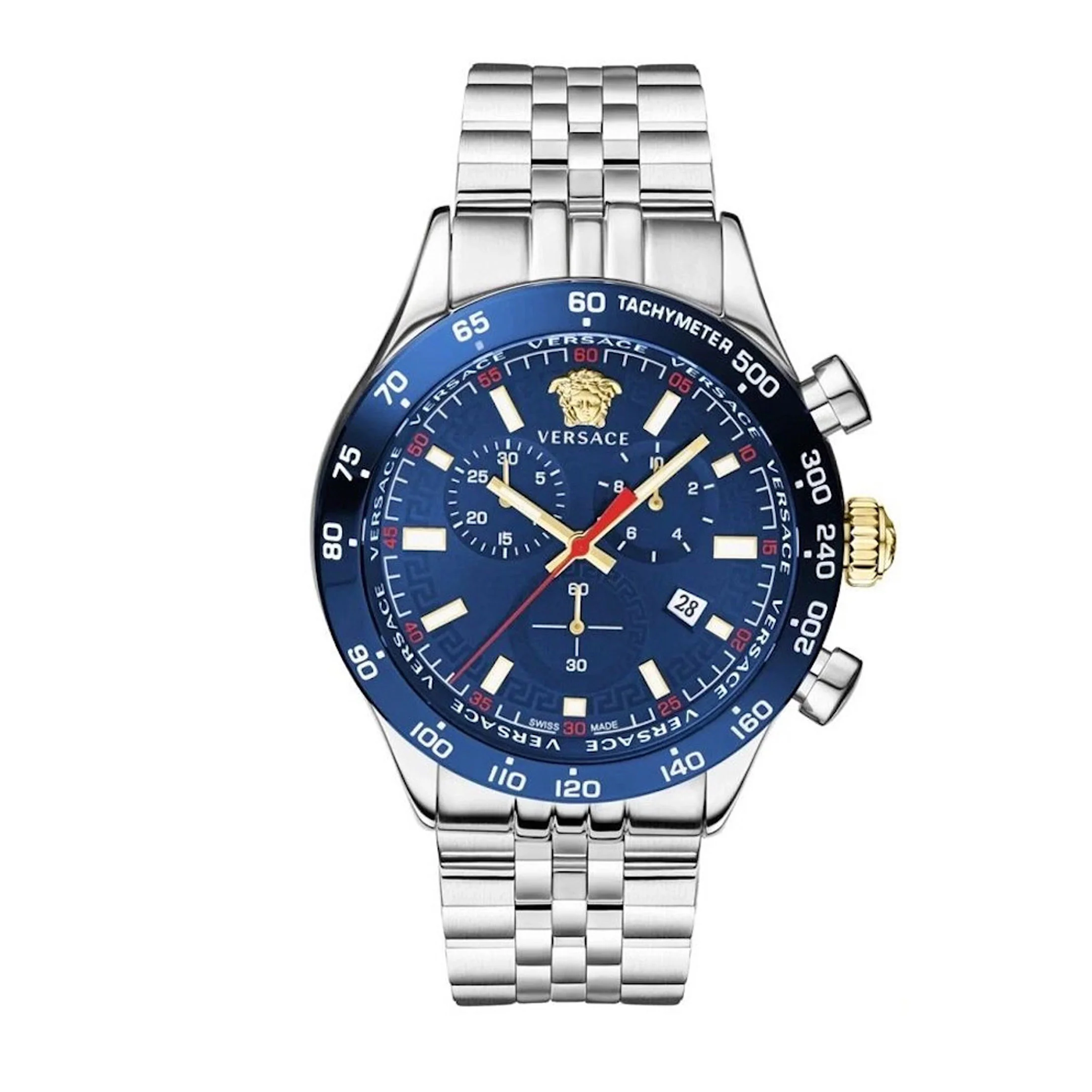 Versace Hellenyium Chronograph Men's Blue Silver Watch - Image 2